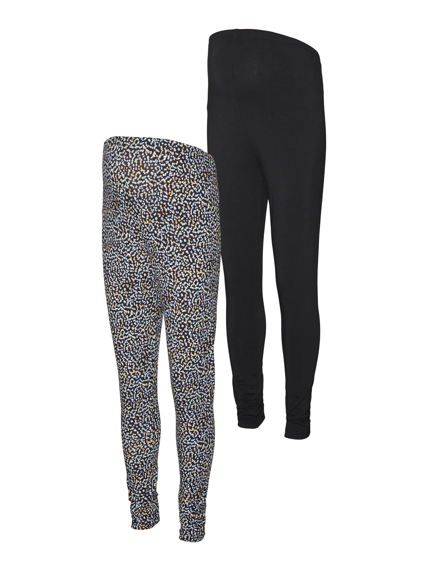 MAMALICIOUS Leggings  fekete / fehér / világoskék