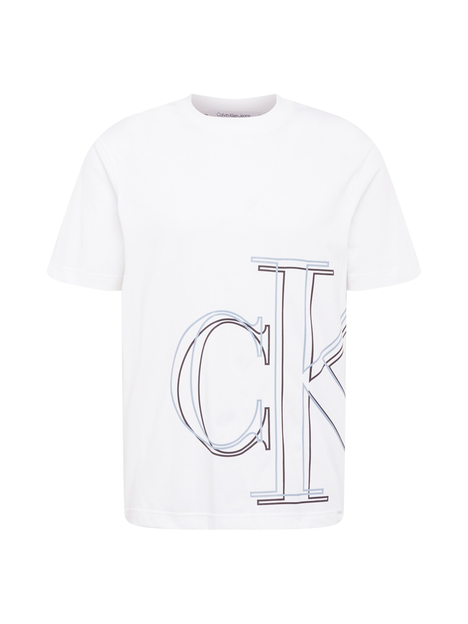 Calvin Klein Jeans Póló  fehér / fekete / füstkék