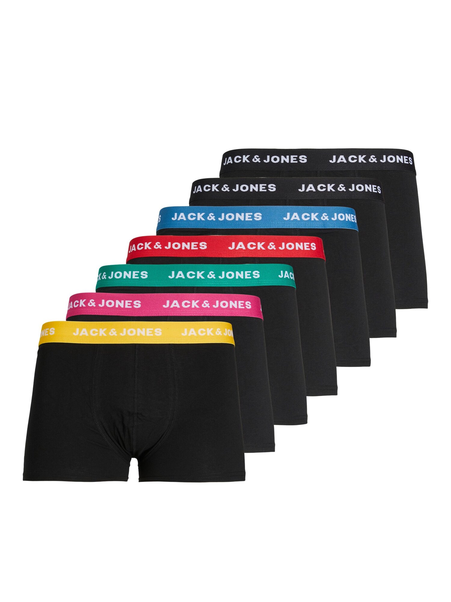 JACK & JONES Boxeralsók  fekete / sárga / rózsaszín / zöld / piros