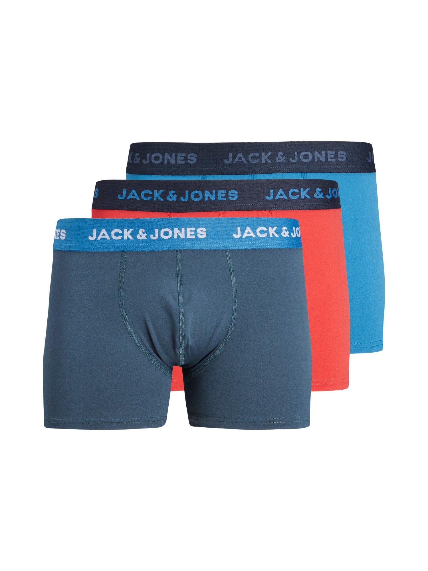 JACK & JONES Boxeralsók  sötétkék / kék / neonnarancs / fehér