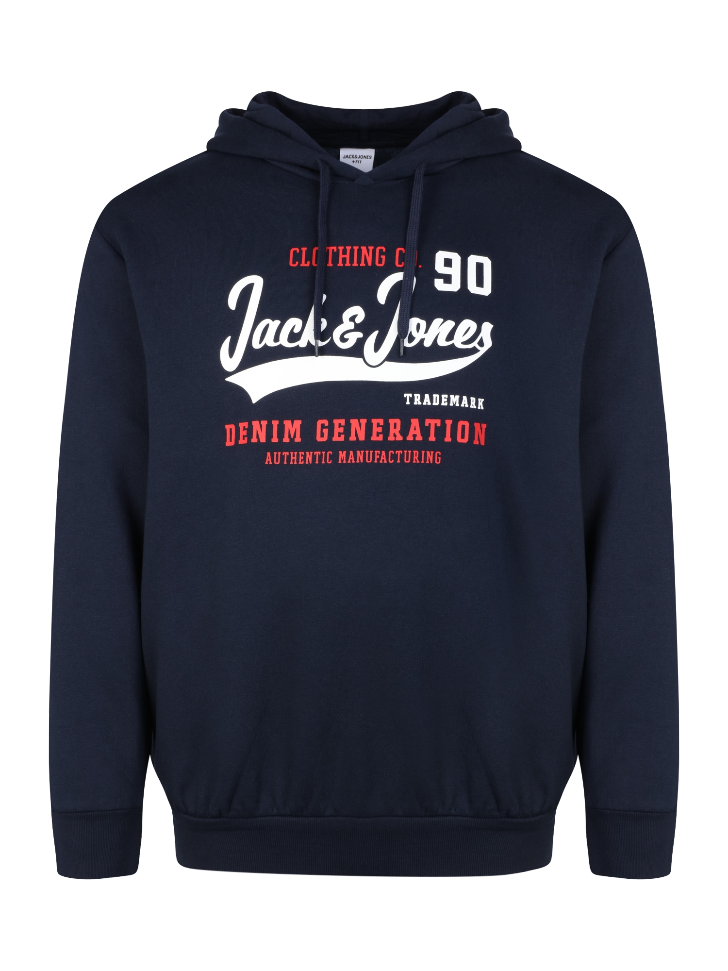 Jack & Jones Plus Tréning póló  tengerészkék / fehér / piros