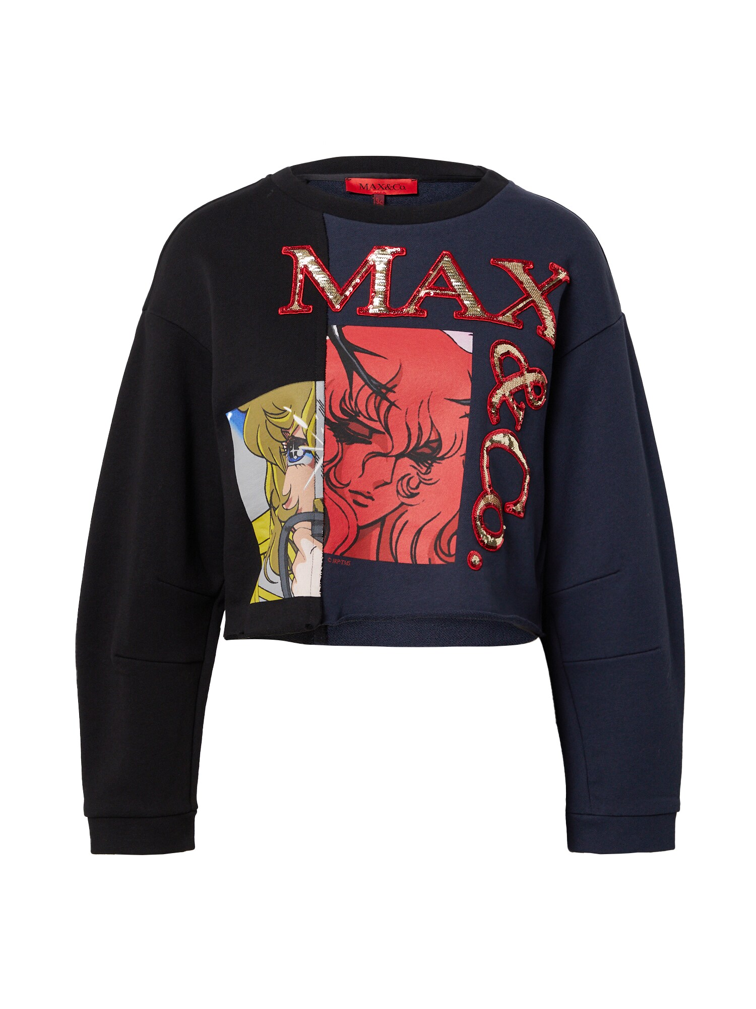 MAX&Co. Tréning póló 'VALOIS'  fekete / vegyes színek
