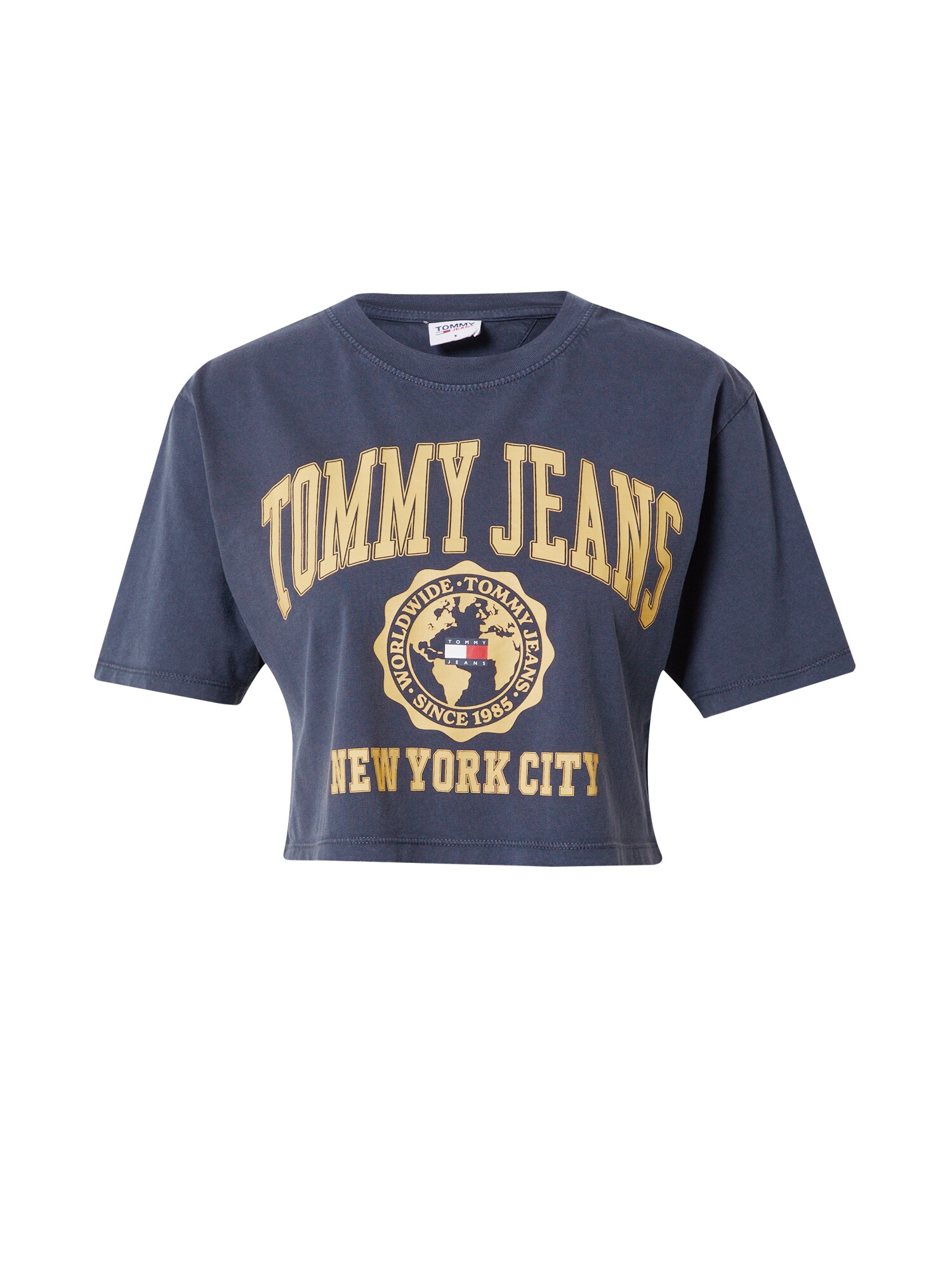 Tommy Jeans Póló  sötétkék / pasztellsárga / fehér / piros