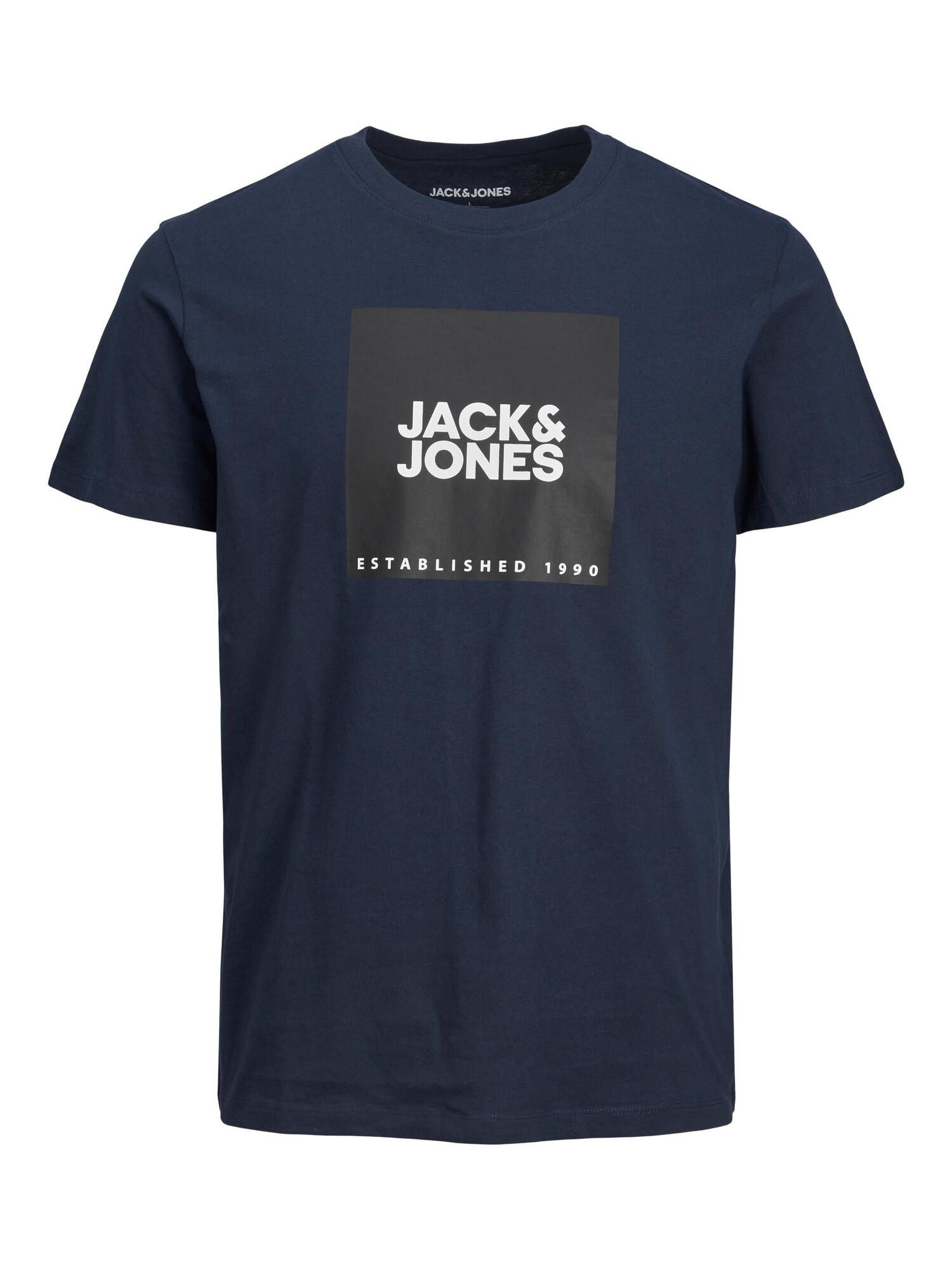 Jack & Jones Junior Póló 'Lock'  tengerészkék / fekete / fehér