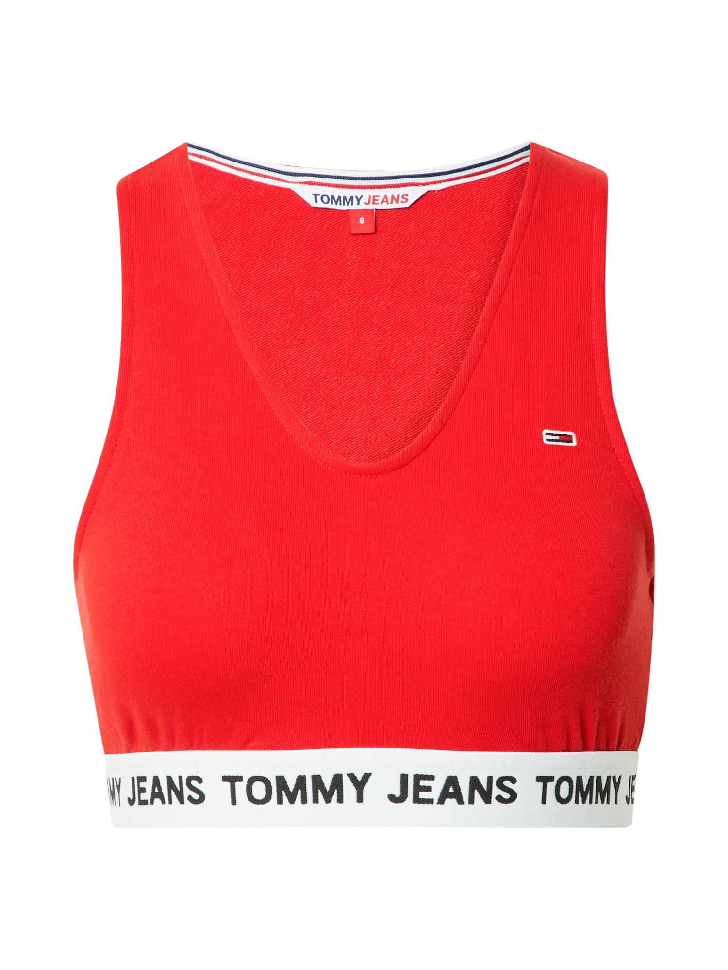 Tommy Jeans Top  piros / fehér / tengerészkék