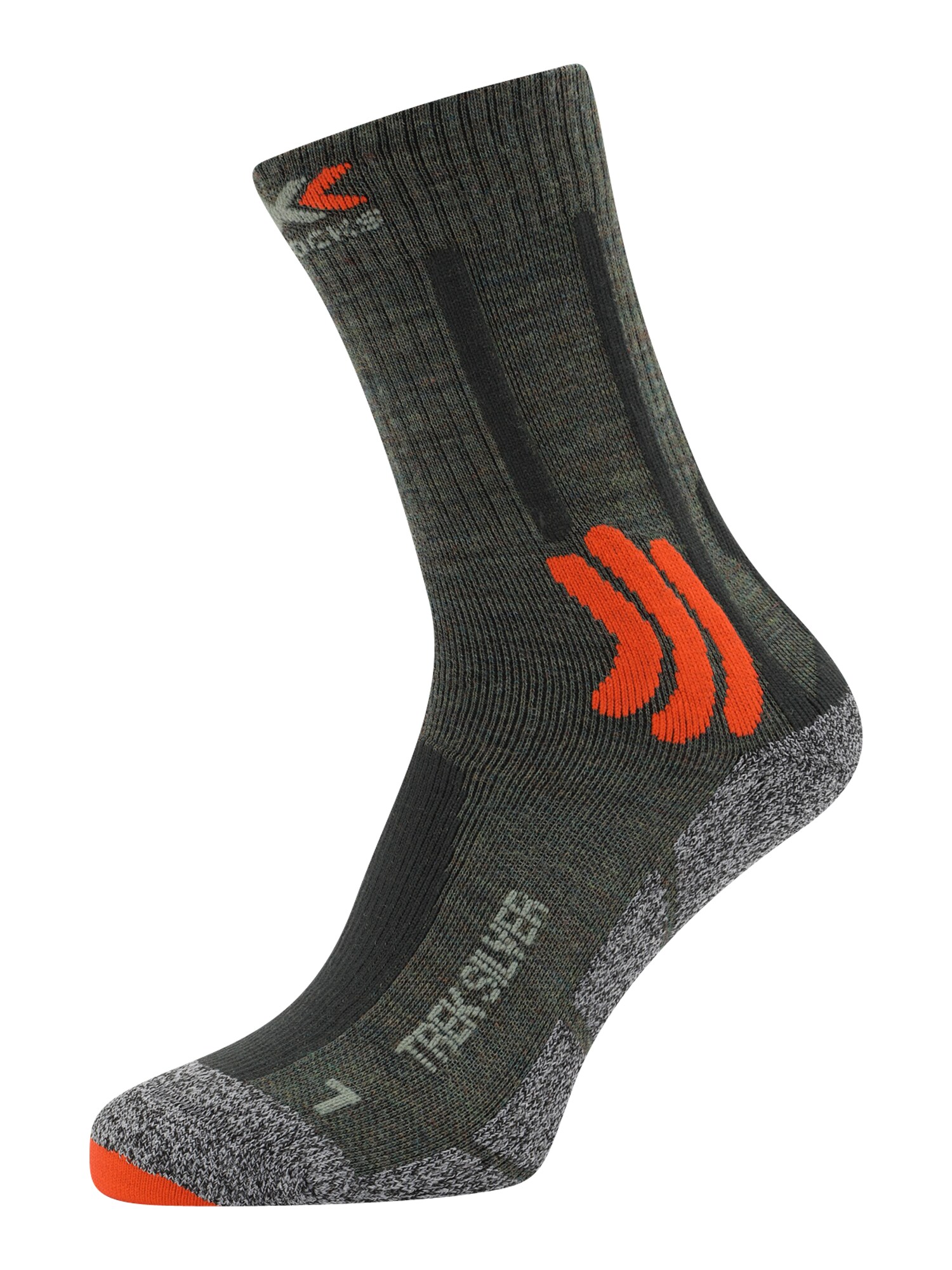 X-SOCKS Sportzoknik  olíva / narancsvörös / szürke melír / fekete