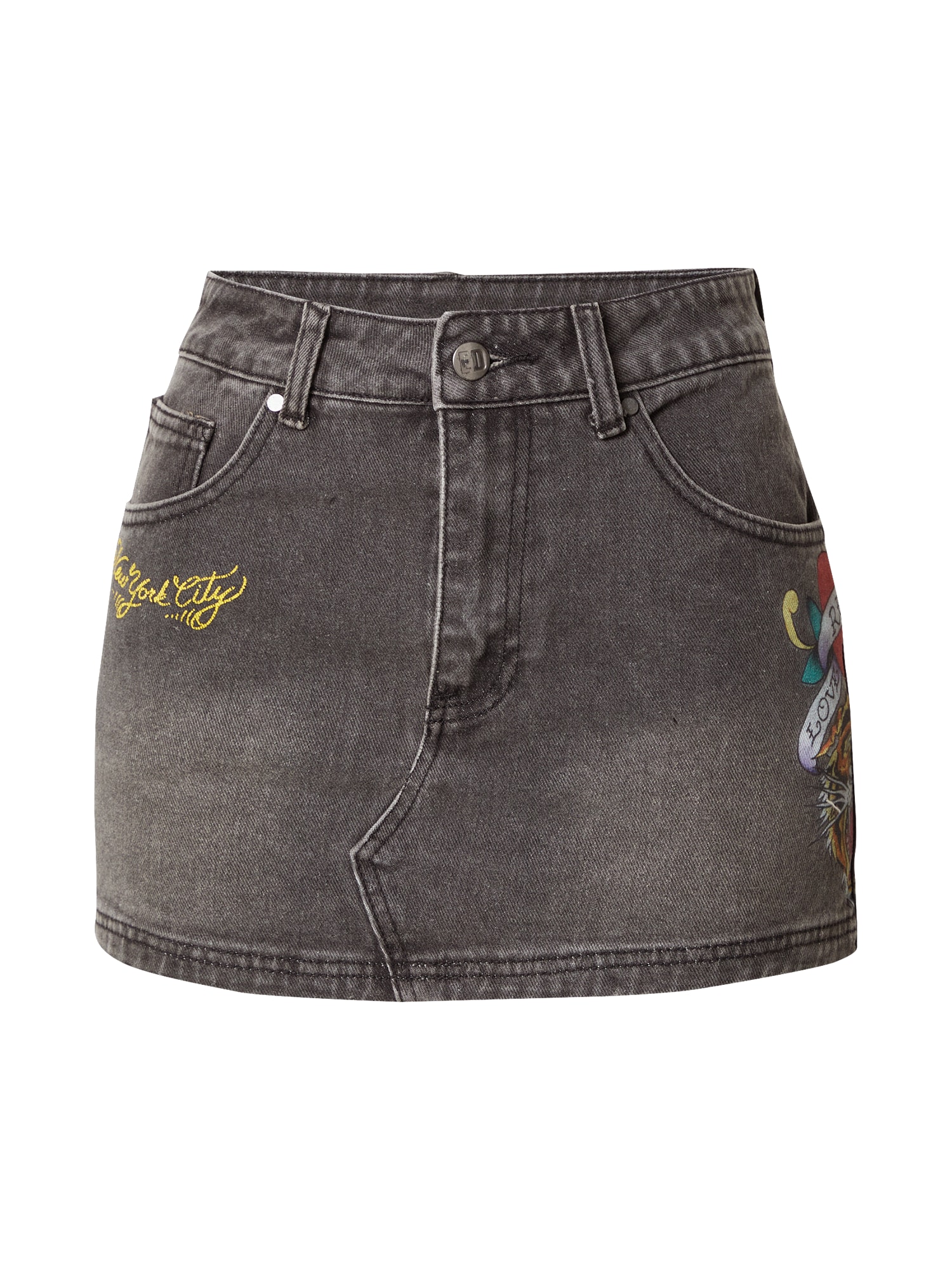 Ed Hardy Szoknyák  fekete farmer / sárga / rubinvörös / piszkosfehér