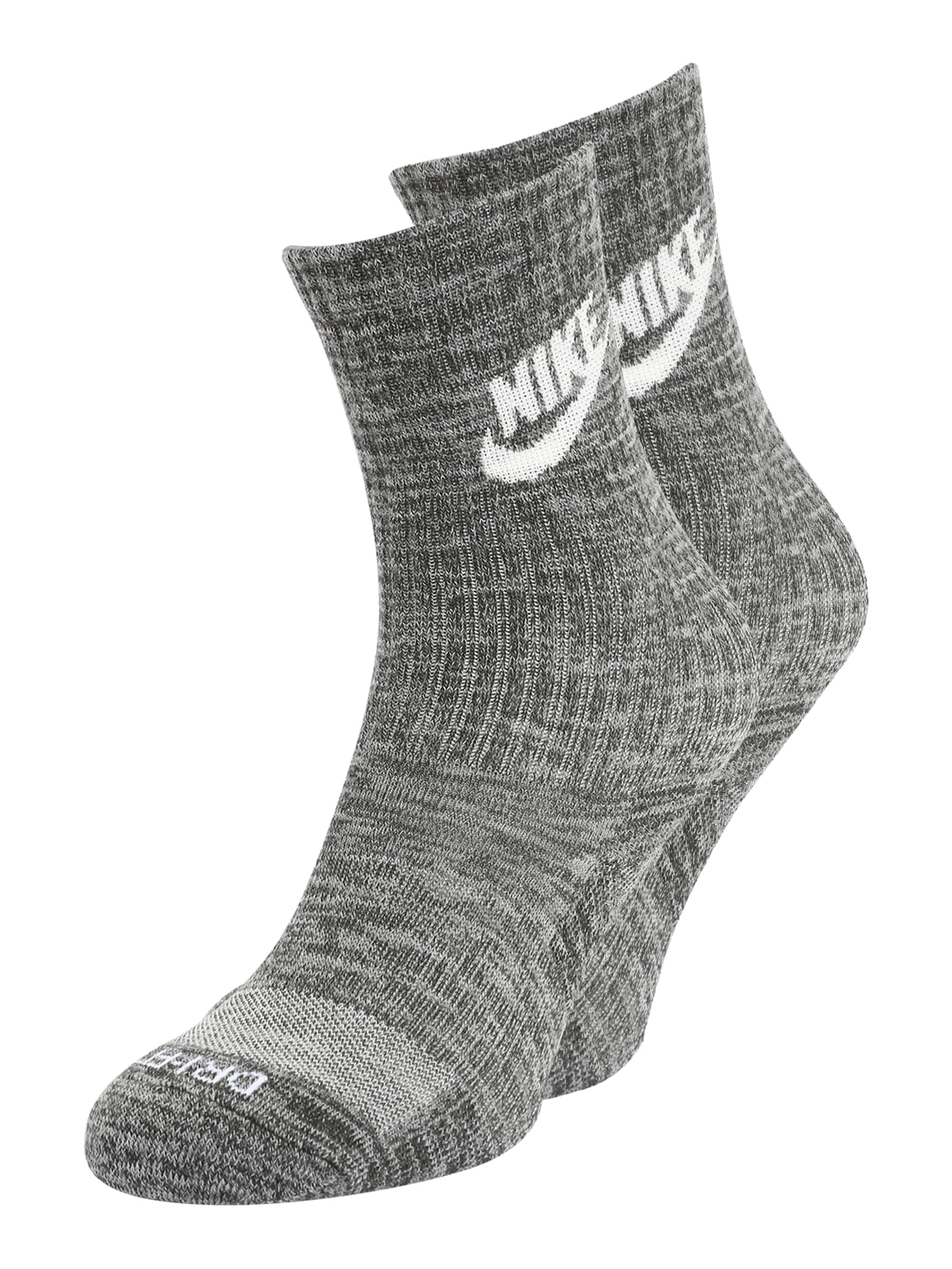 Nike Sportswear Zokni 'Everyday Plus'  fehér / fekete melír