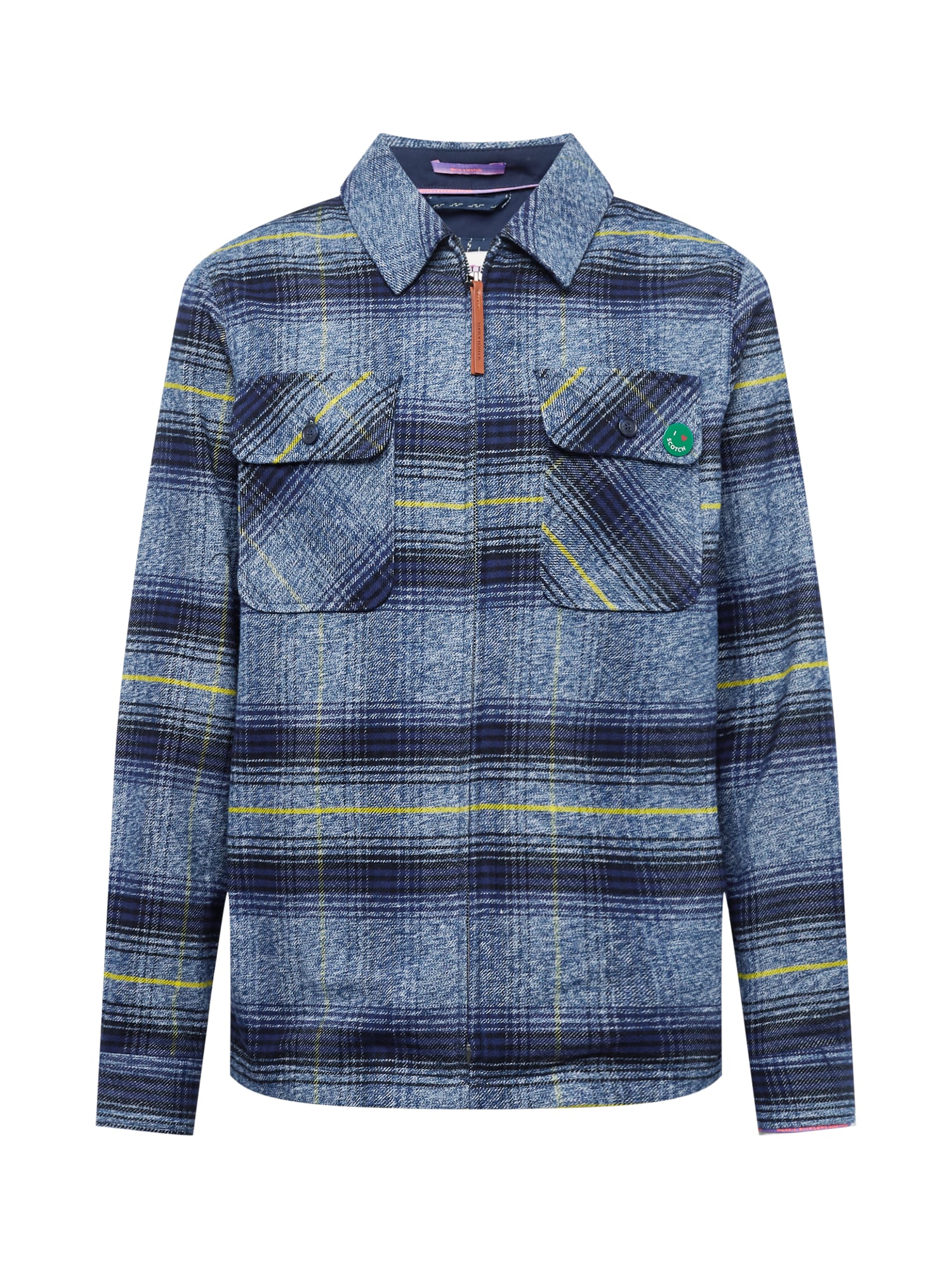 SCOTCH & SODA Átmeneti dzseki  kék melír / fekete / sárga / sötétkék