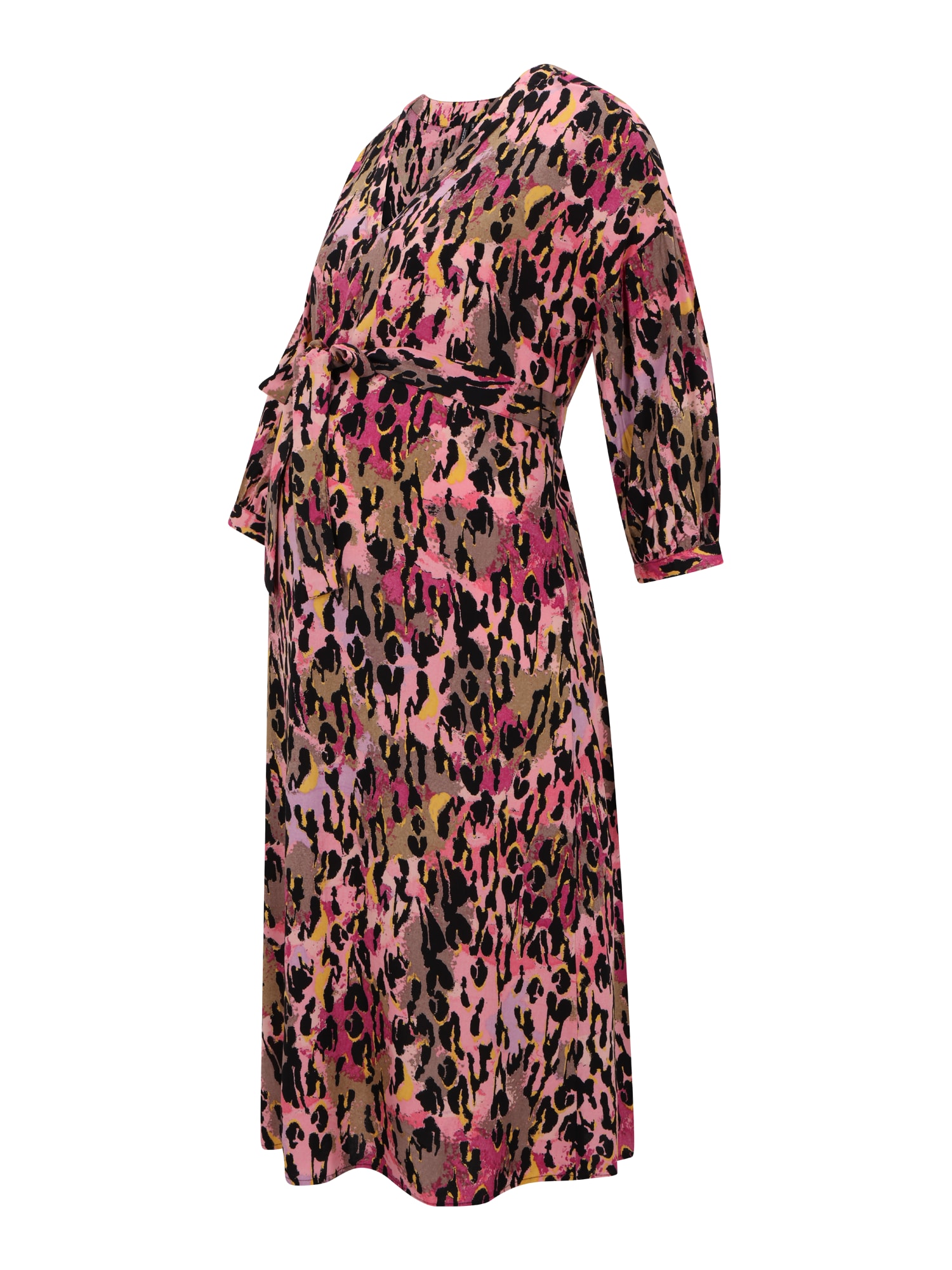 Vero Moda Maternity Ruha 'JAWI'  fekete / rózsaszín / sárga / barna