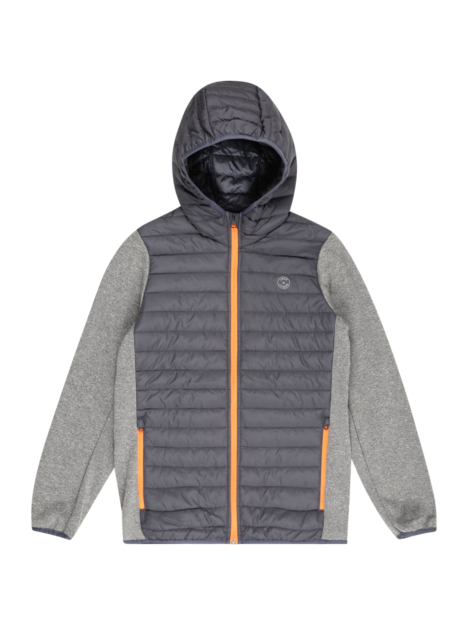 Jack & Jones Junior Átmeneti dzseki  szürke melír / narancs / bazaltszürke