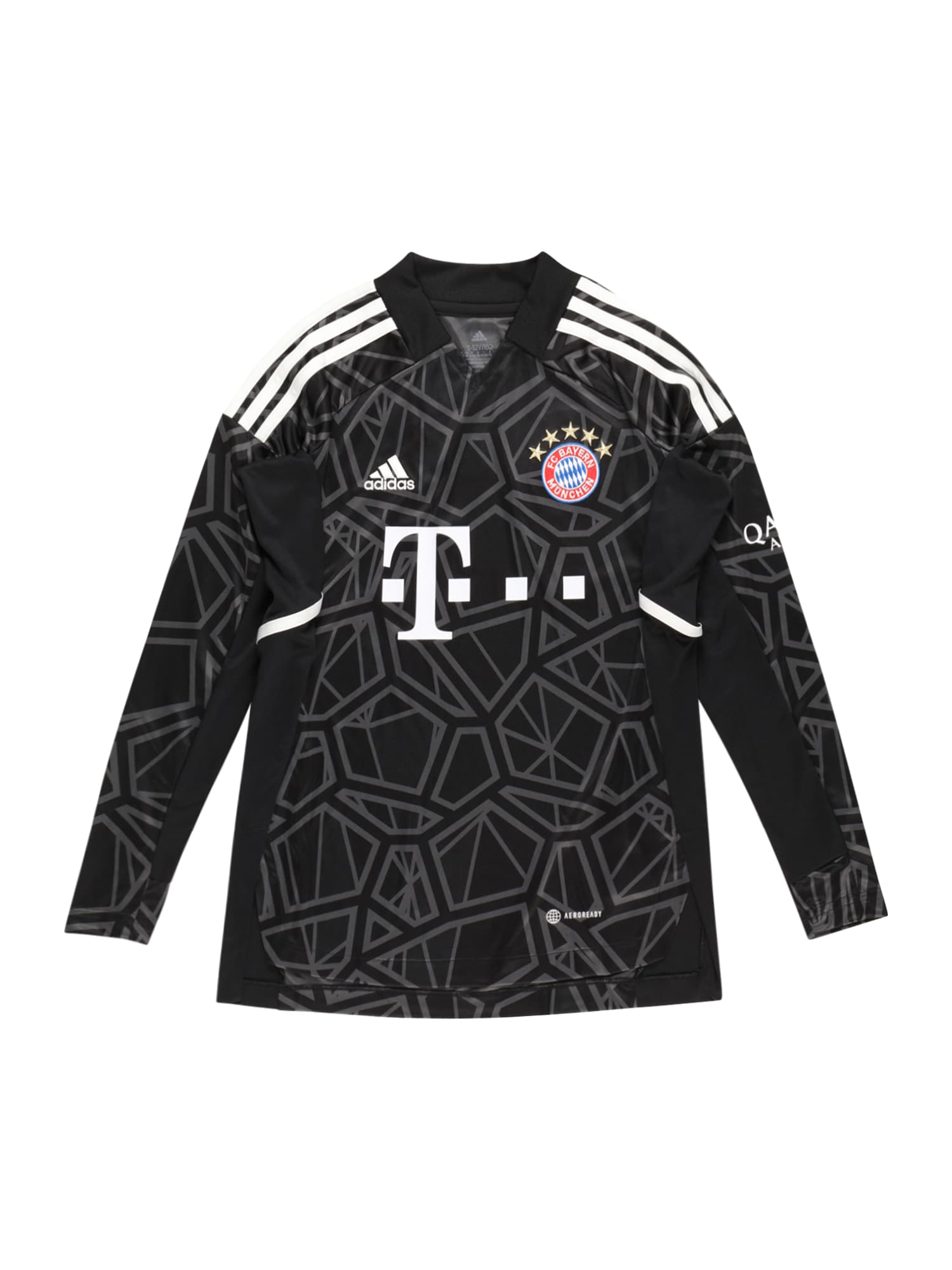 ADIDAS PERFORMANCE Funkcionális felső 'FC Bayern 22-23 Heim'  fekete / fehér / sötétszürke / piros