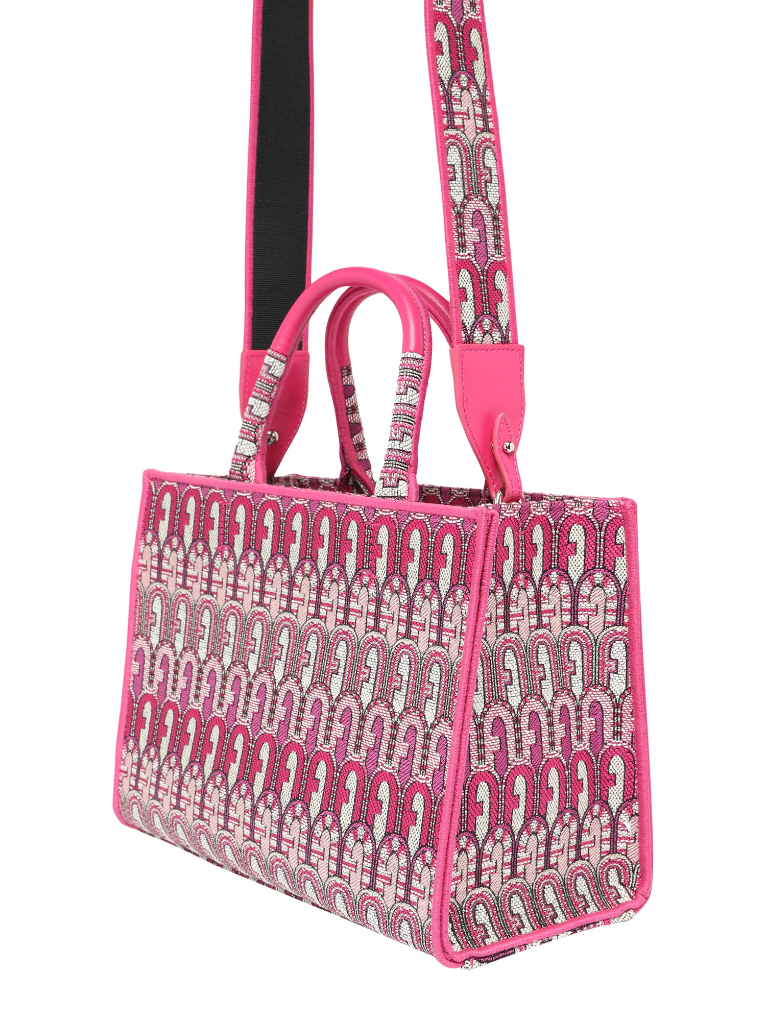 FURLA Shopper táska 'OPPORTUNITY'  fukszia / rózsaszín / rózsaszín / fehér