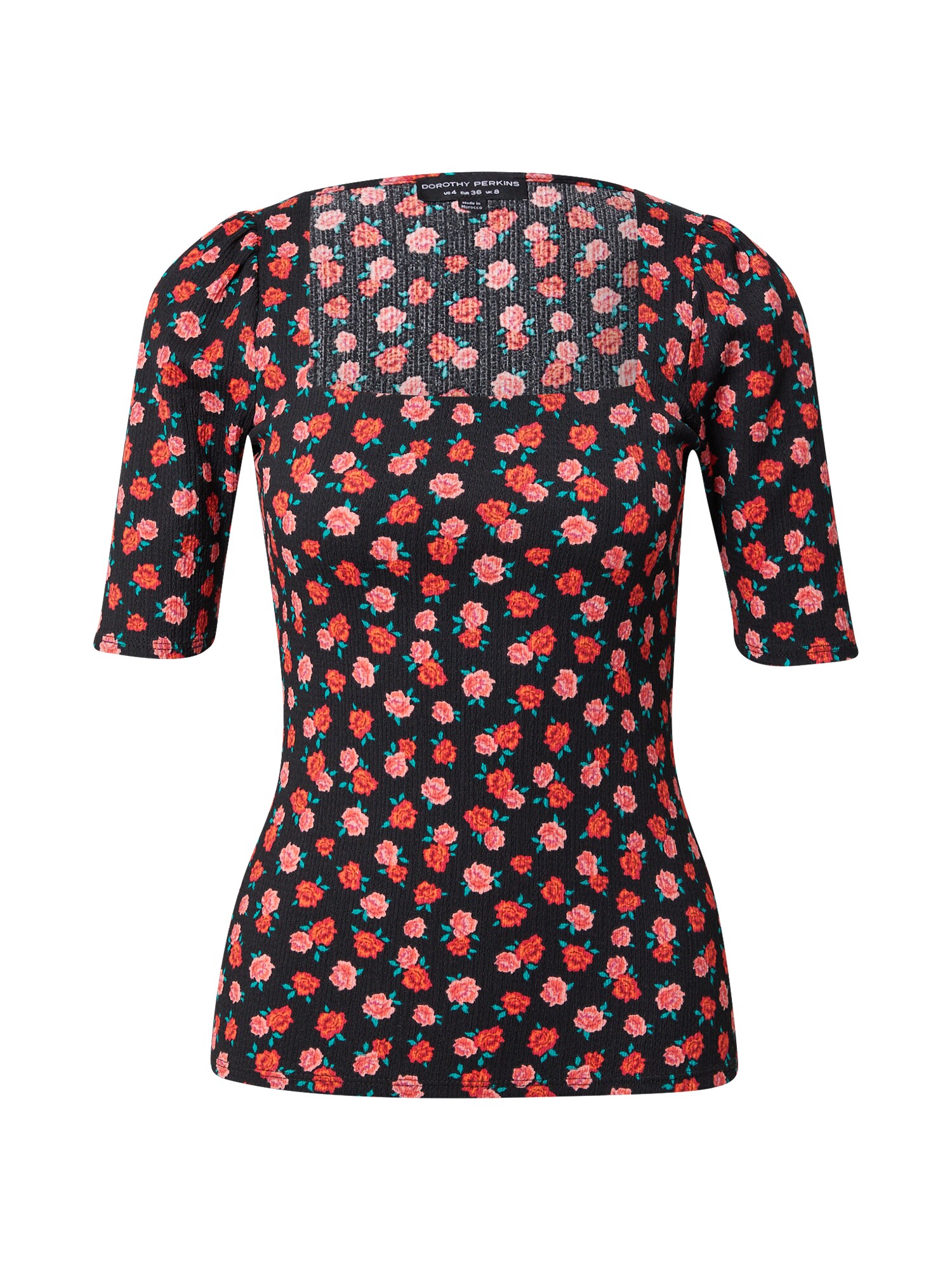 Dorothy Perkins Blúz  fekete / világospiros / fáradt rózsaszín / zöld