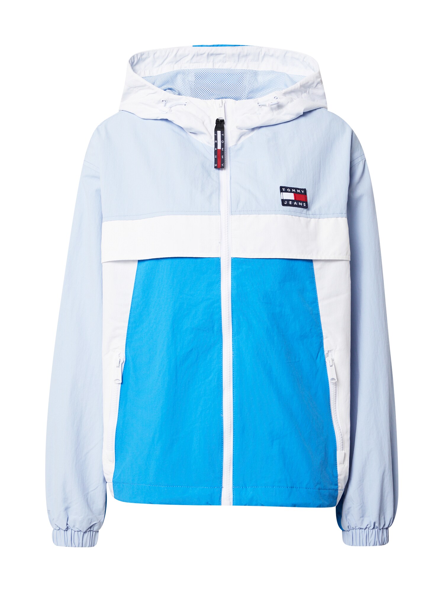 Tommy Jeans Átmeneti dzseki 'CHICAGO'  világoskék / fehér / égkék / tengerészkék