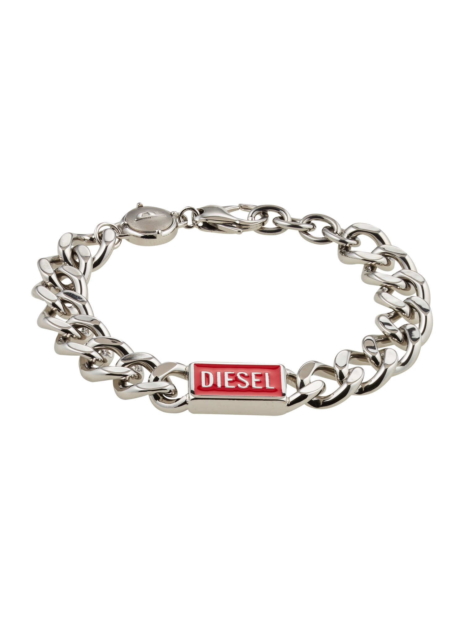 DIESEL Karkötő  ezüst / piros