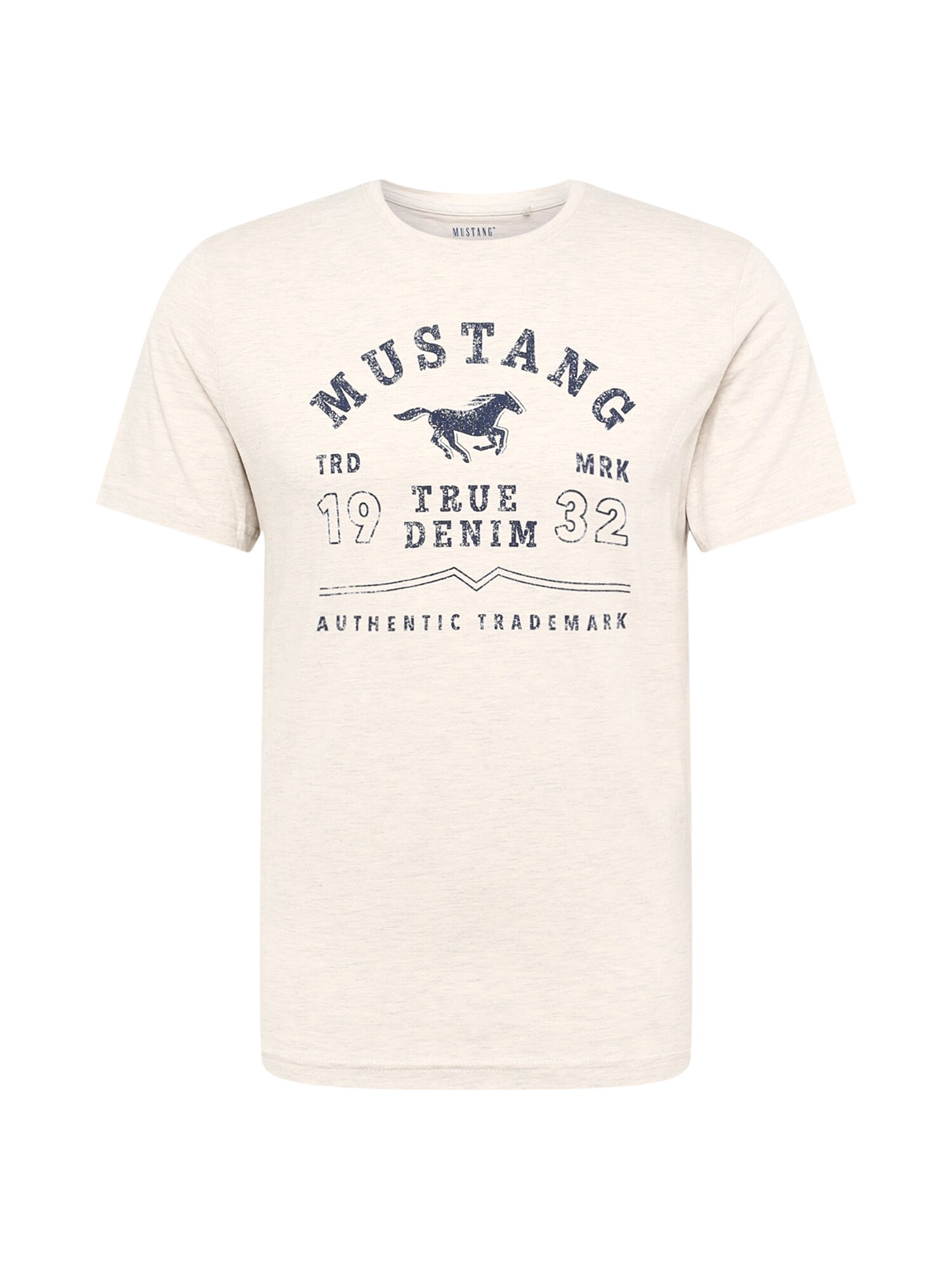 MUSTANG Póló 'Alex'  tengerészkék / gyapjúfehér