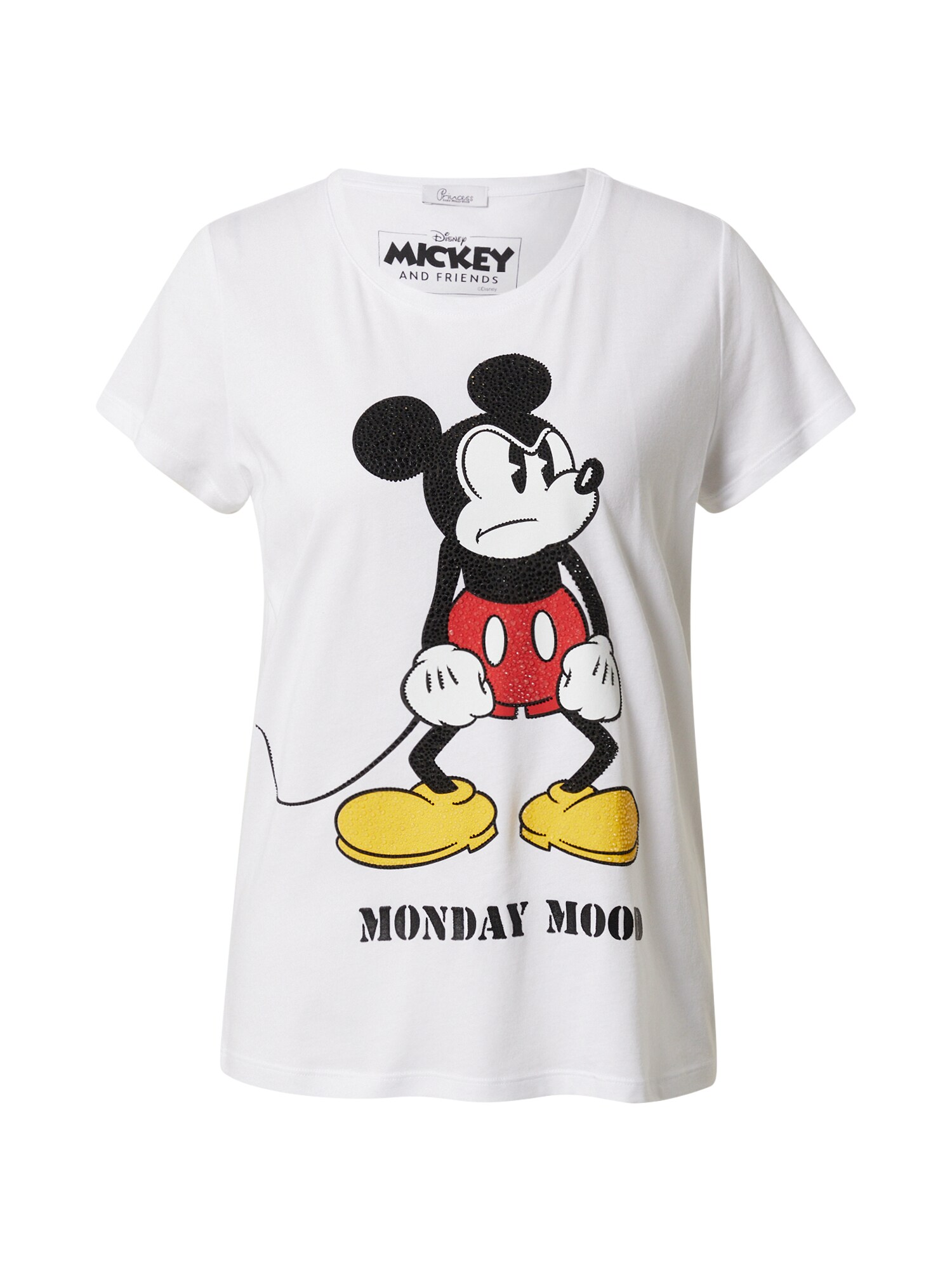 PRINCESS GOES HOLLYWOOD Póló 'Monday Mood'  piszkosfehér / fekete / piros / sárga