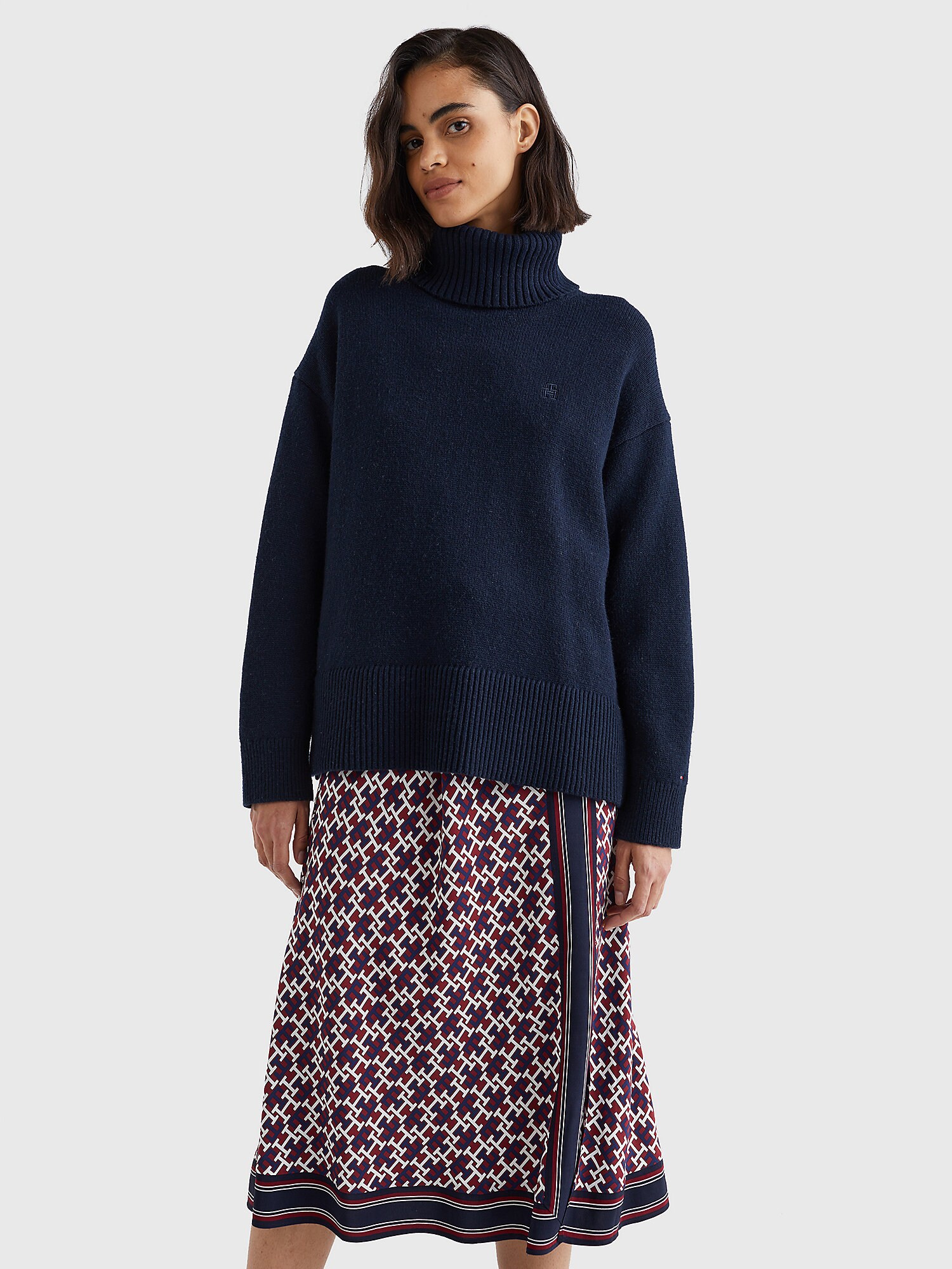 TOMMY HILFIGER Pulóver  tengerészkék