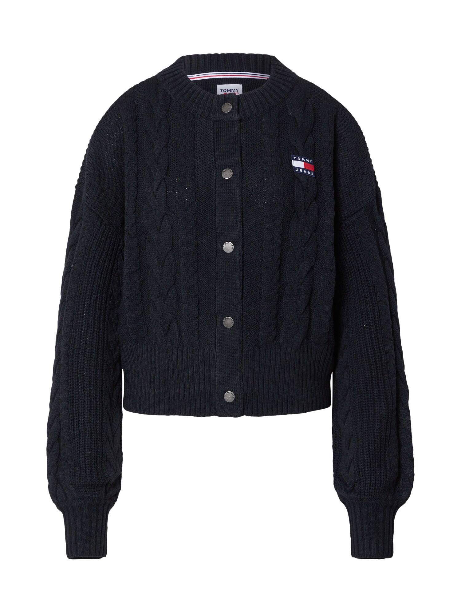 Tommy Jeans Kardigán  fekete / fehér / kék