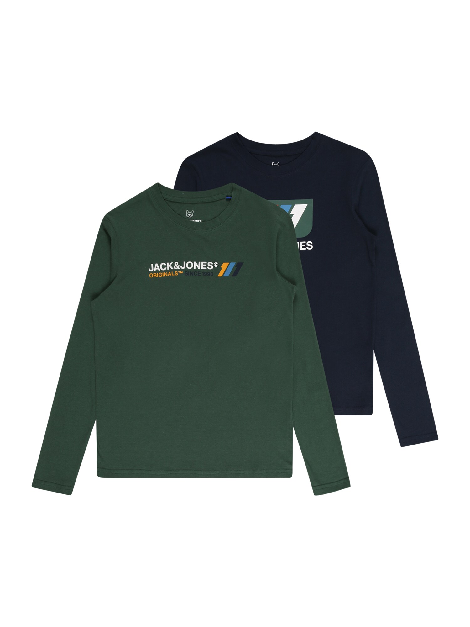 Jack & Jones Junior Póló 'NATE'  tengerészkék / sötétzöld / fehér / sárga