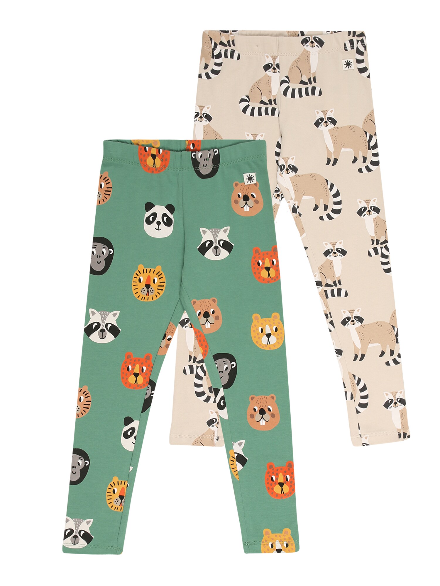 Lindex Leggings  zöld / bézs / fehér / narancs
