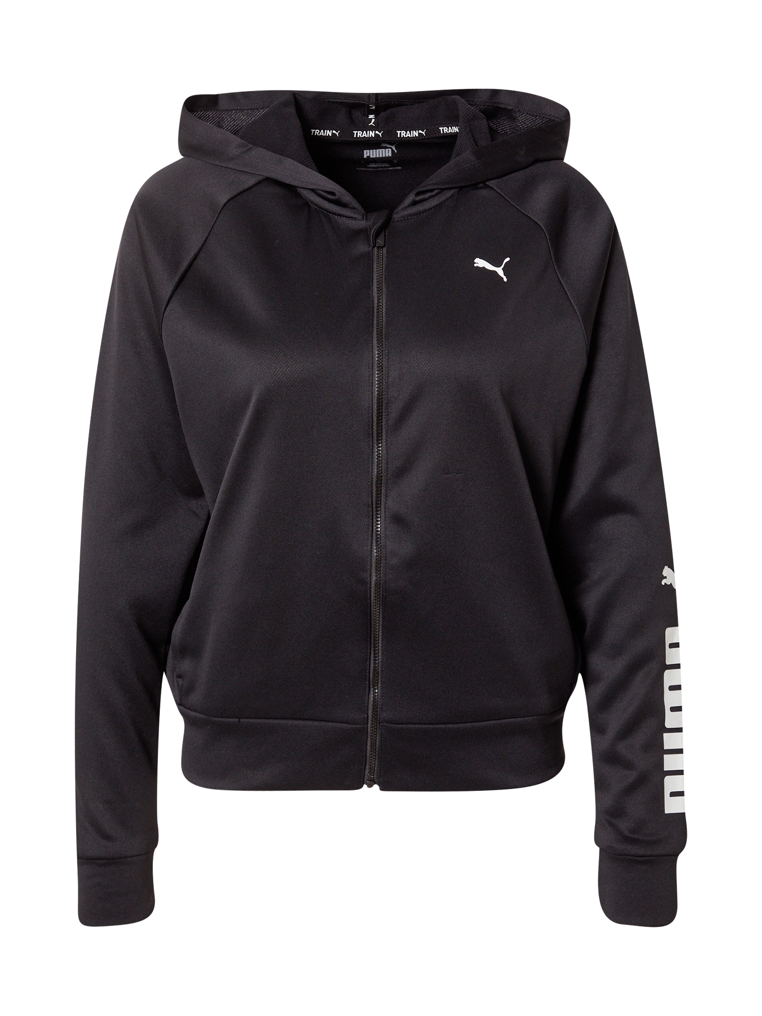 PUMA Sport szabadidős dzsekik  fekete / fehér