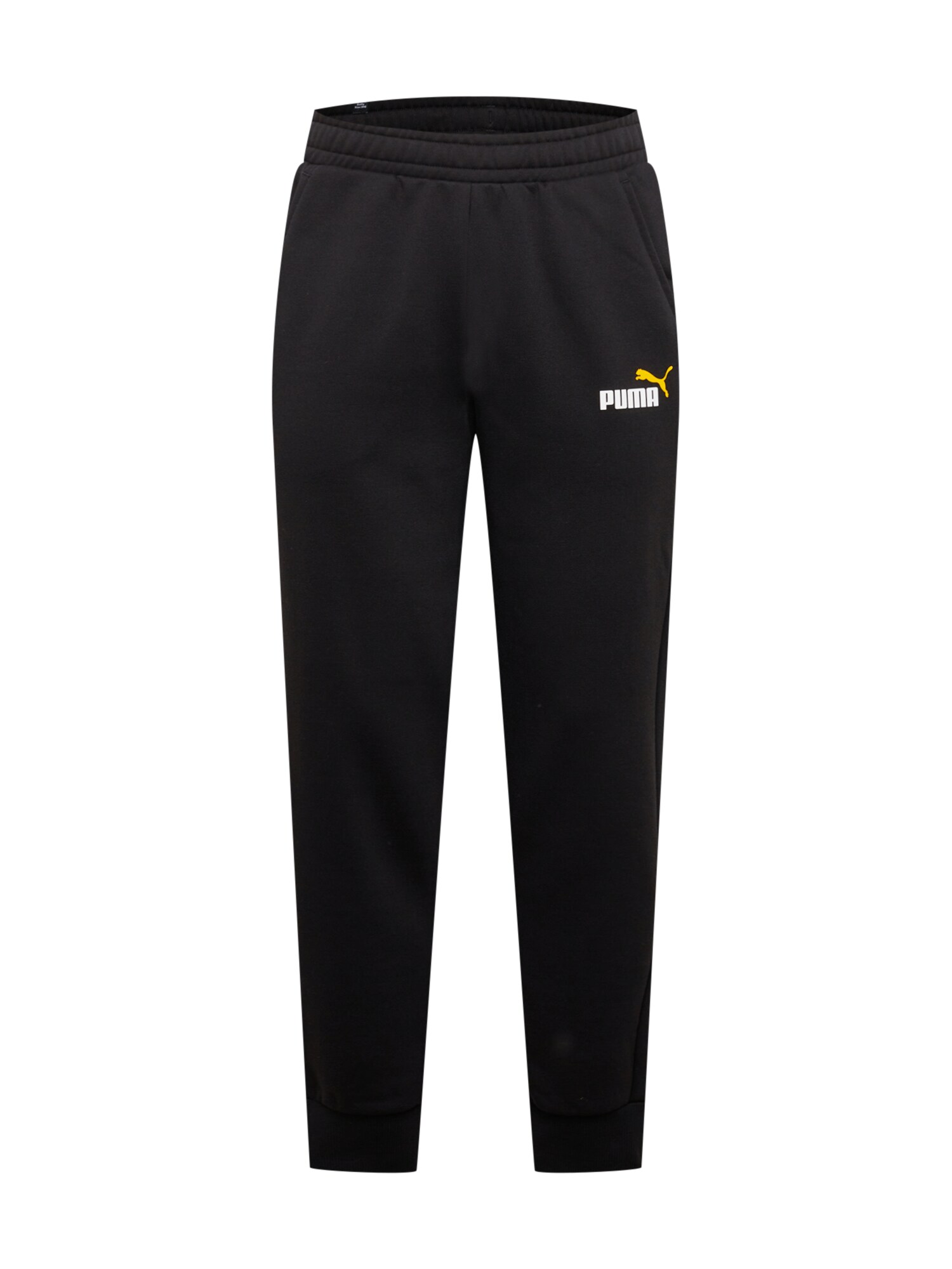PUMA Sportnadrágok  fekete / fehér / aranysárga