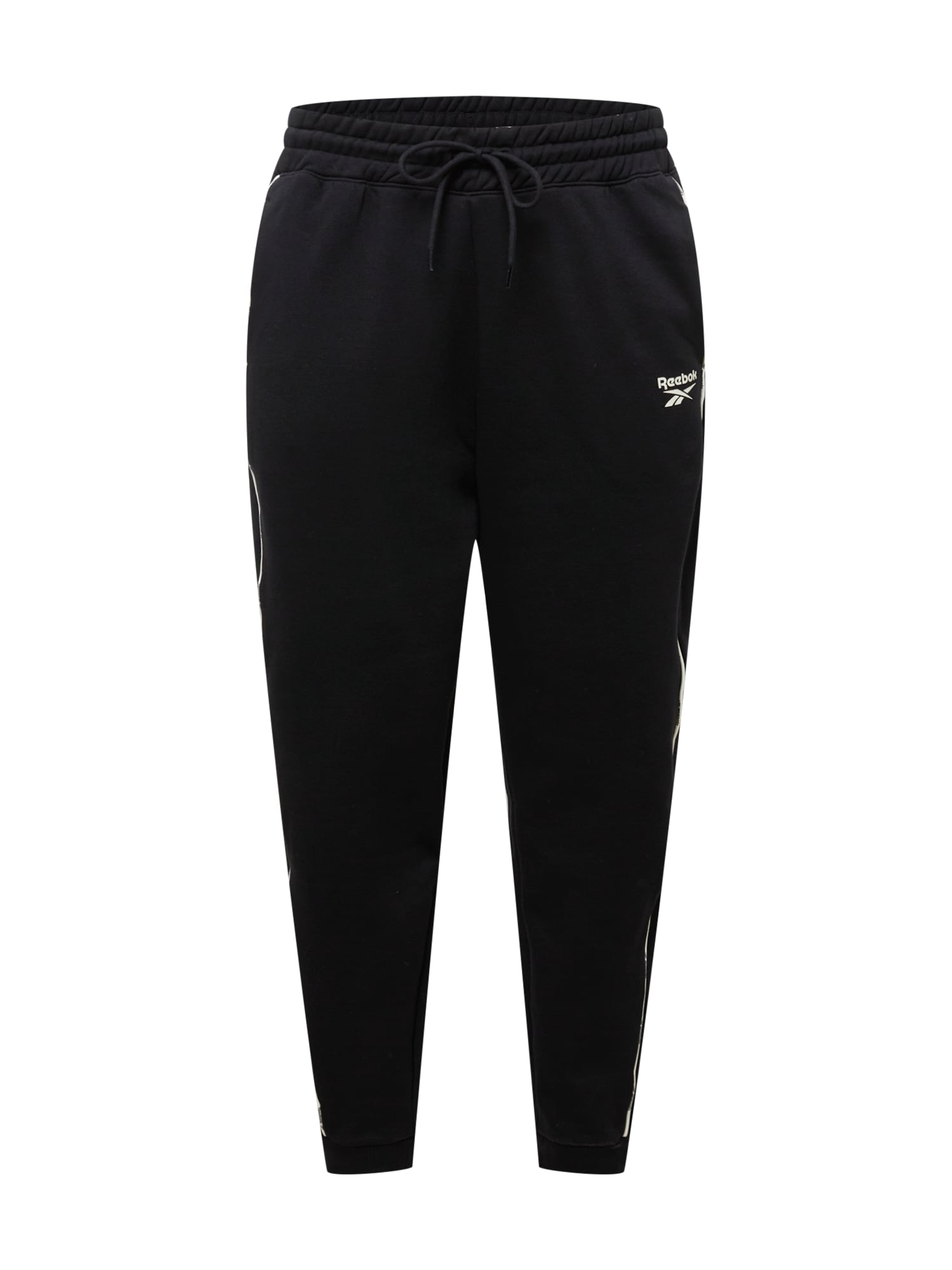 Reebok Sport Sportnadrágok 'Piping'  fekete / fehér