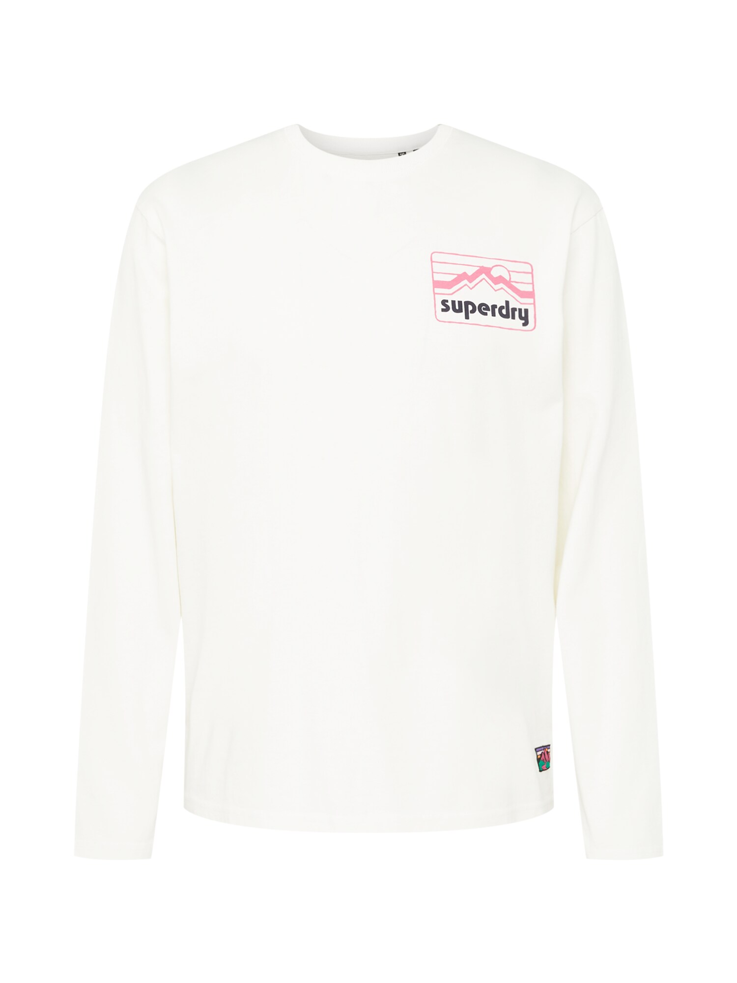 Superdry Póló  fehér / világos-rózsaszín / lila / menta