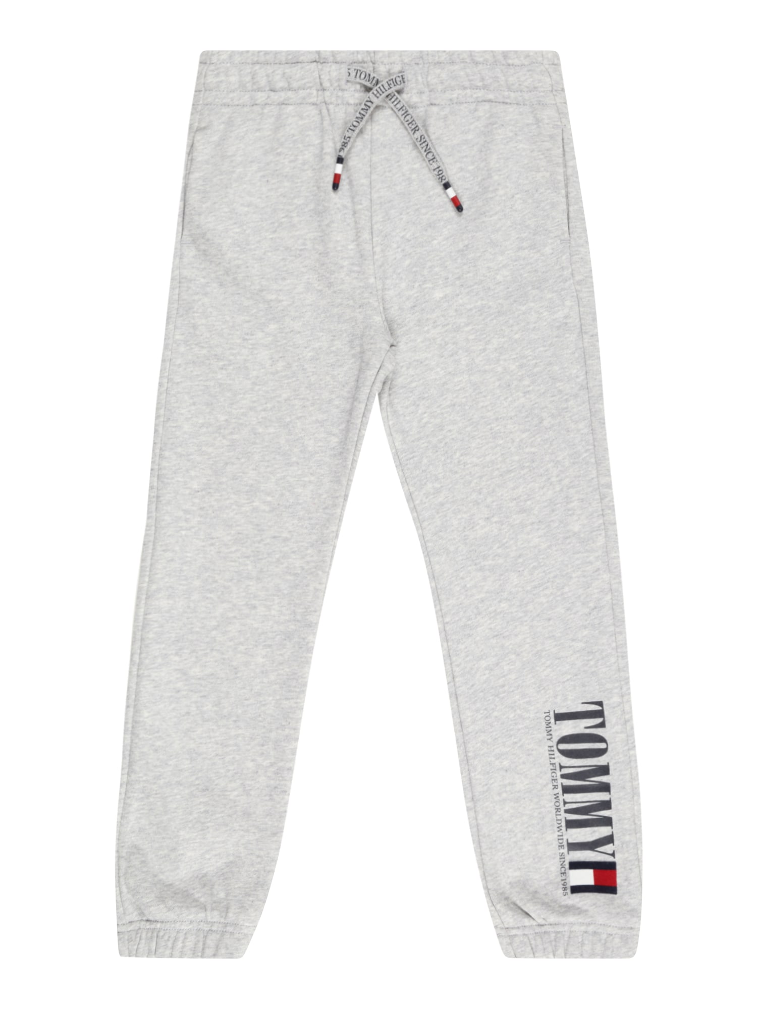 TOMMY HILFIGER Nadrág  szürke melír / piros / fehér / tengerészkék