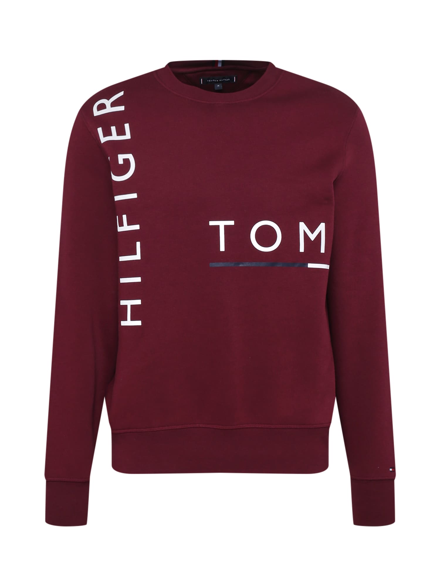 TOMMY HILFIGER Tréning póló  bordó / tengerészkék / fehér
