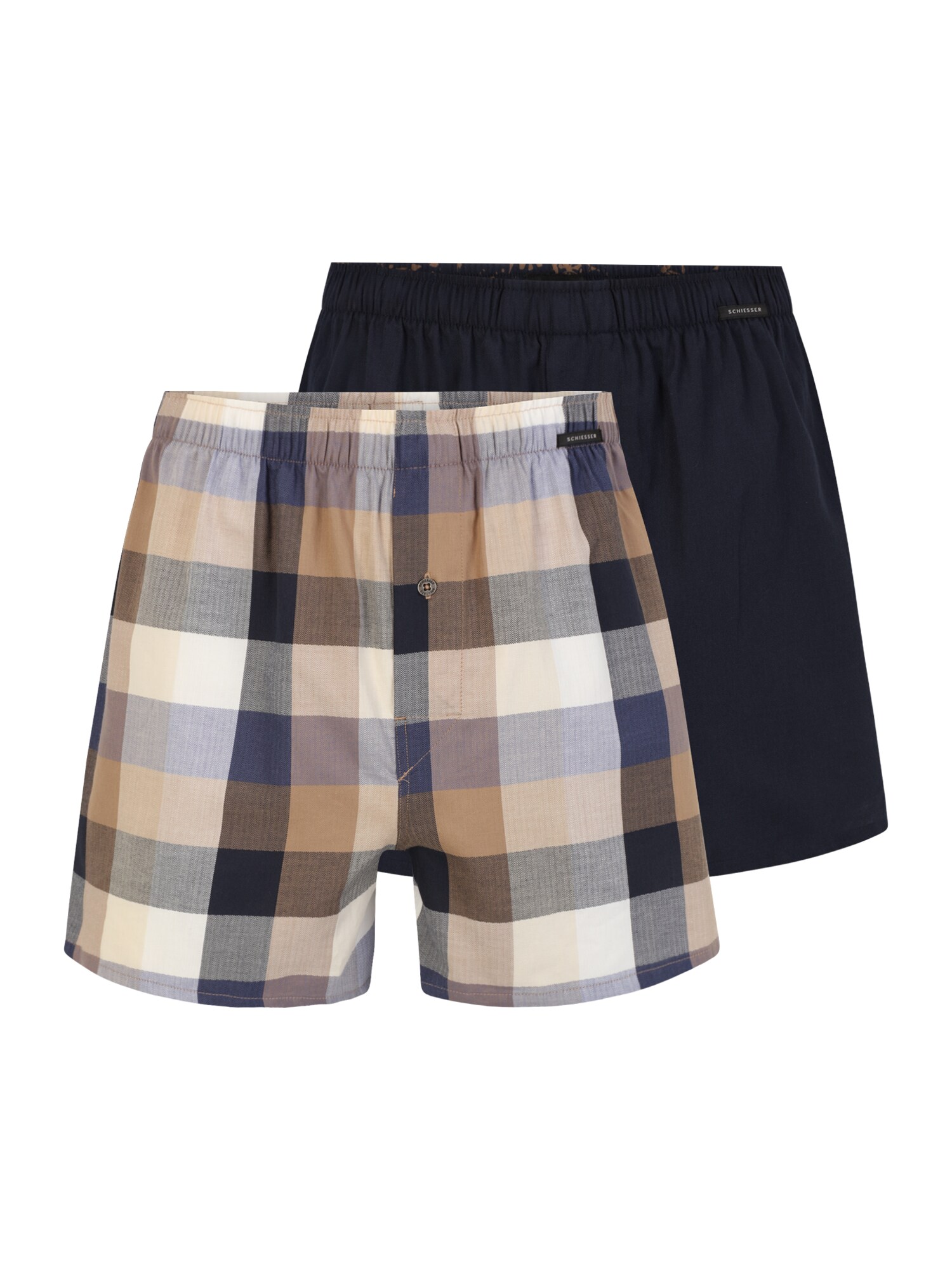uncover by SCHIESSER Boxeralsók 'Fun Prints'  éjkék / fehér / teveszín / szürke