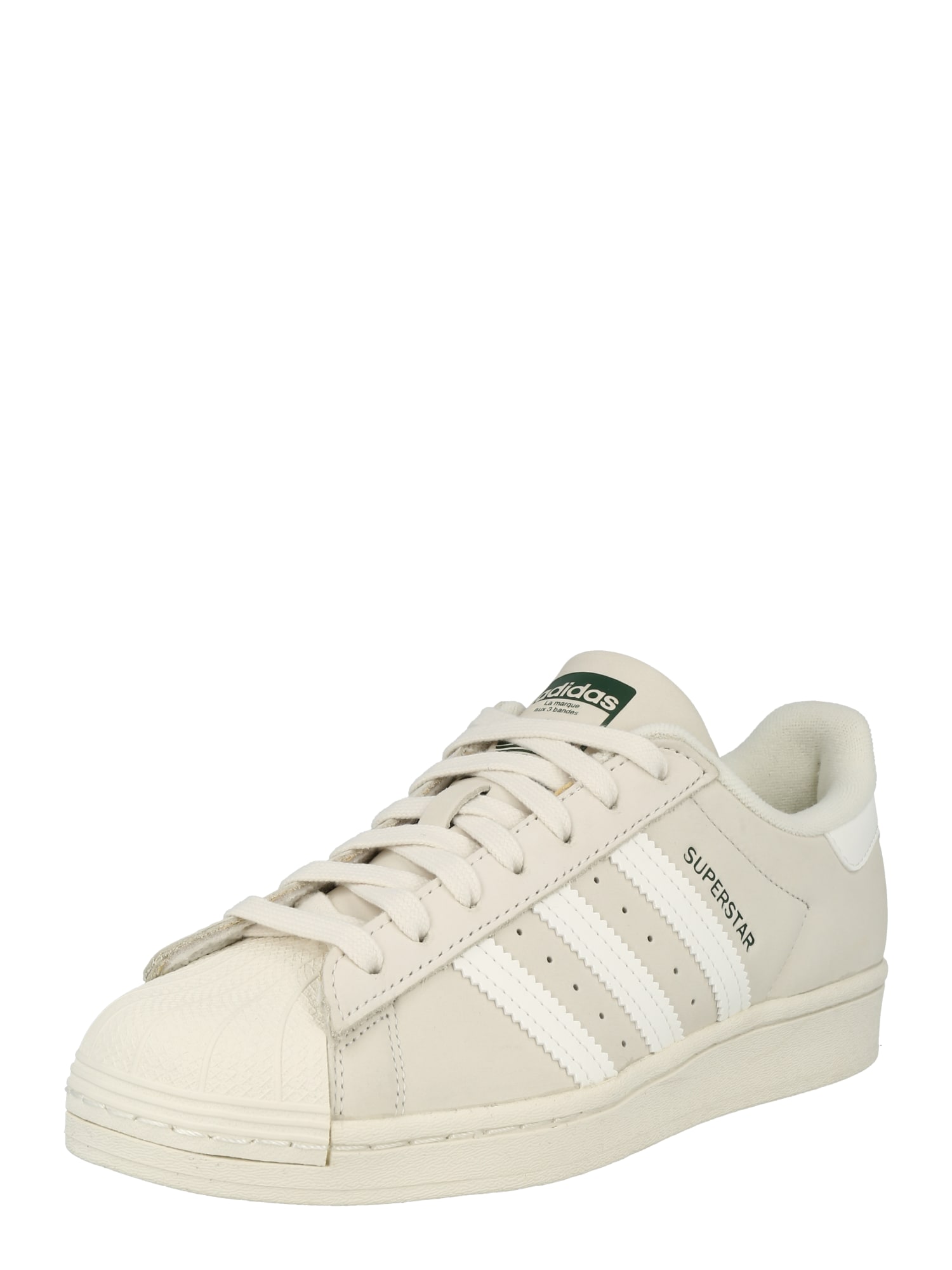 ADIDAS ORIGINALS Rövid szárú edzőcipők 'Superstar'  piszkosfehér / sötétzöld / fehér