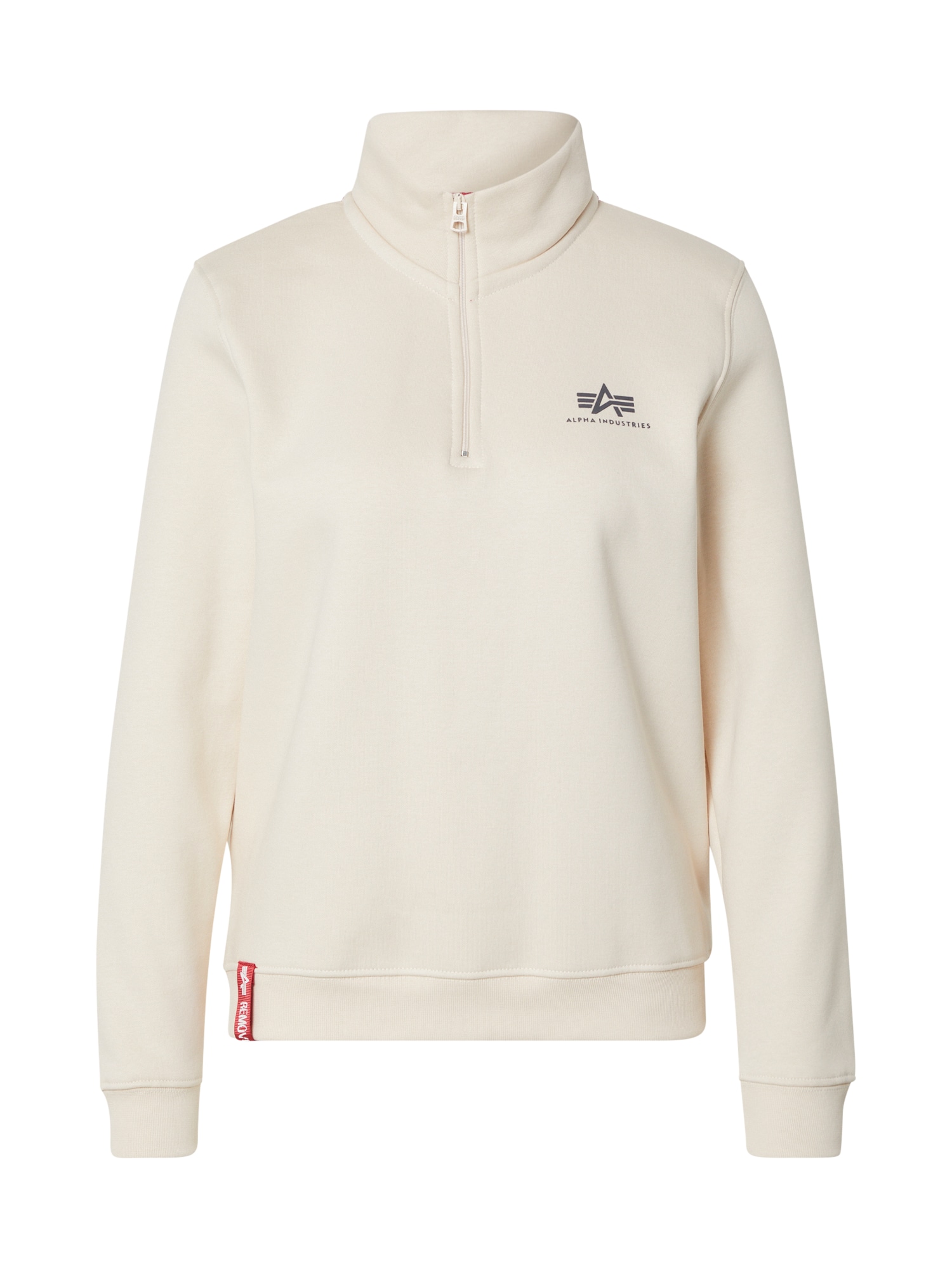 ALPHA INDUSTRIES Tréning póló  gyapjúfehér / fekete / piros