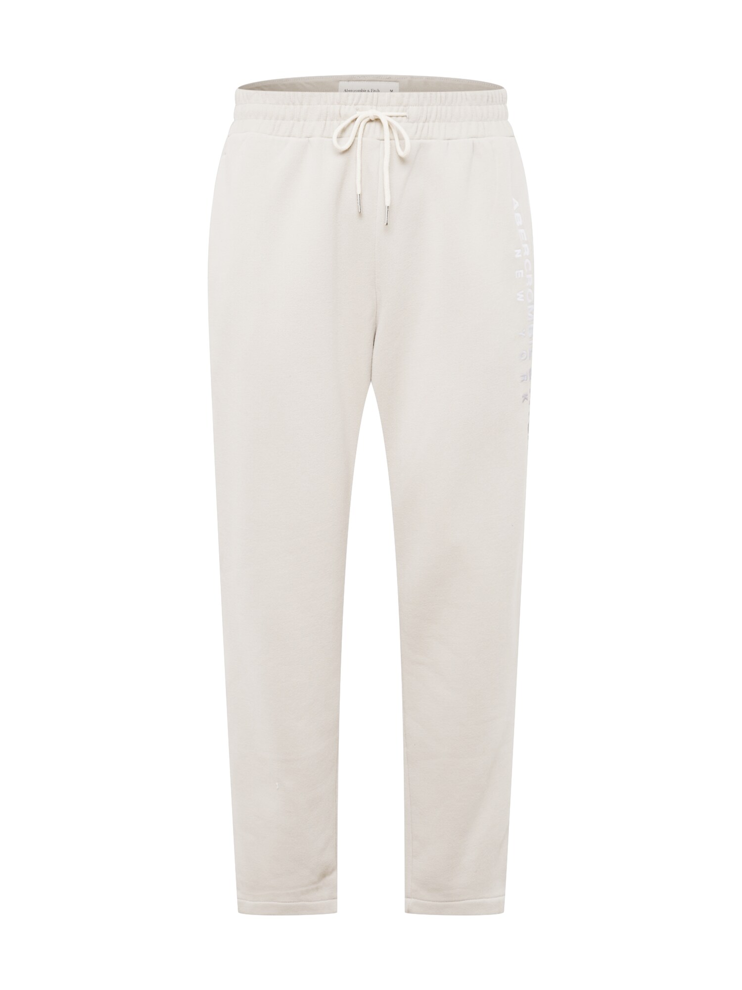 Abercrombie & Fitch Nadrág  világosszürke / fehér