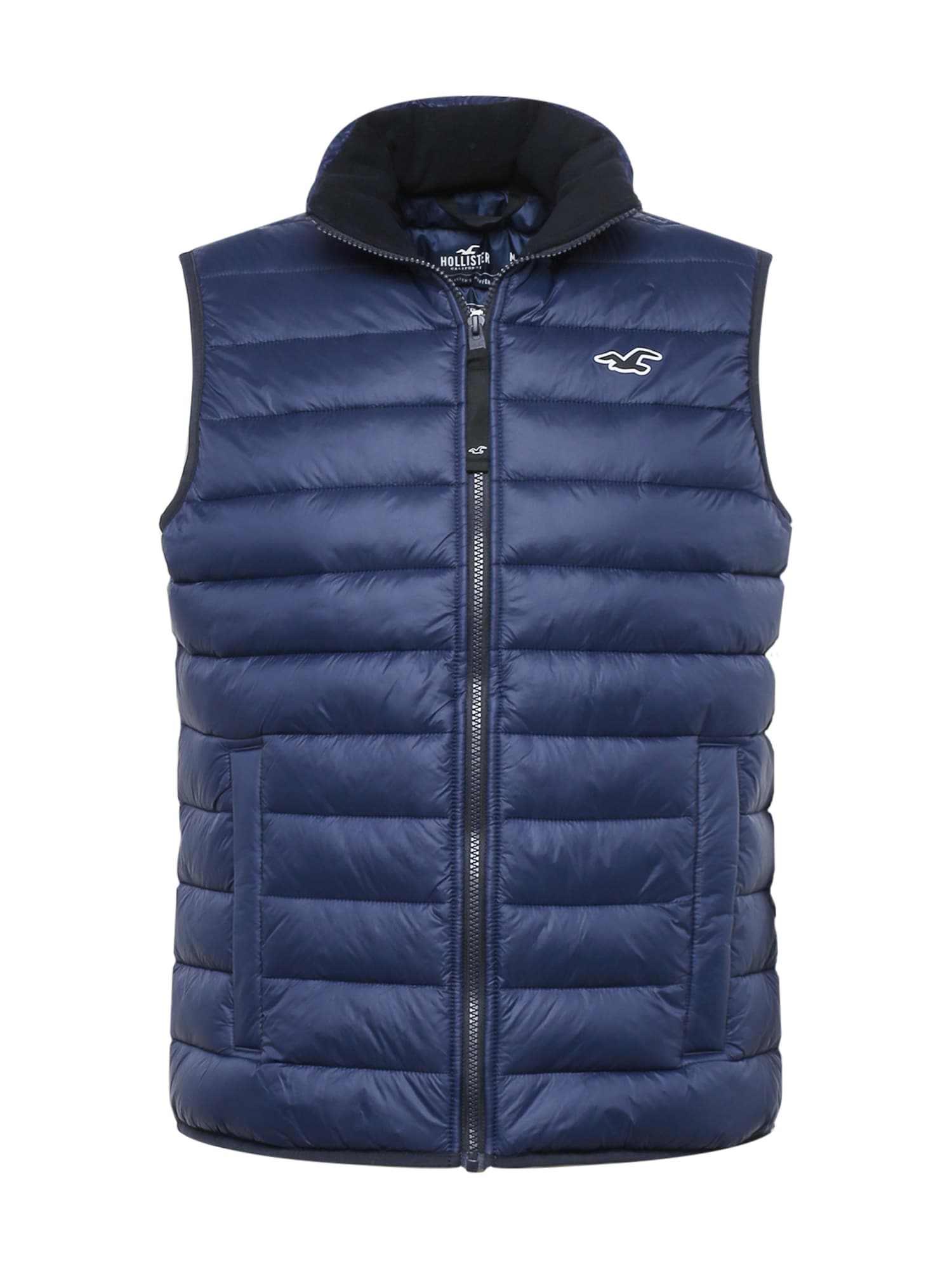 HOLLISTER Mellény  sötétkék / fekete / fehér
