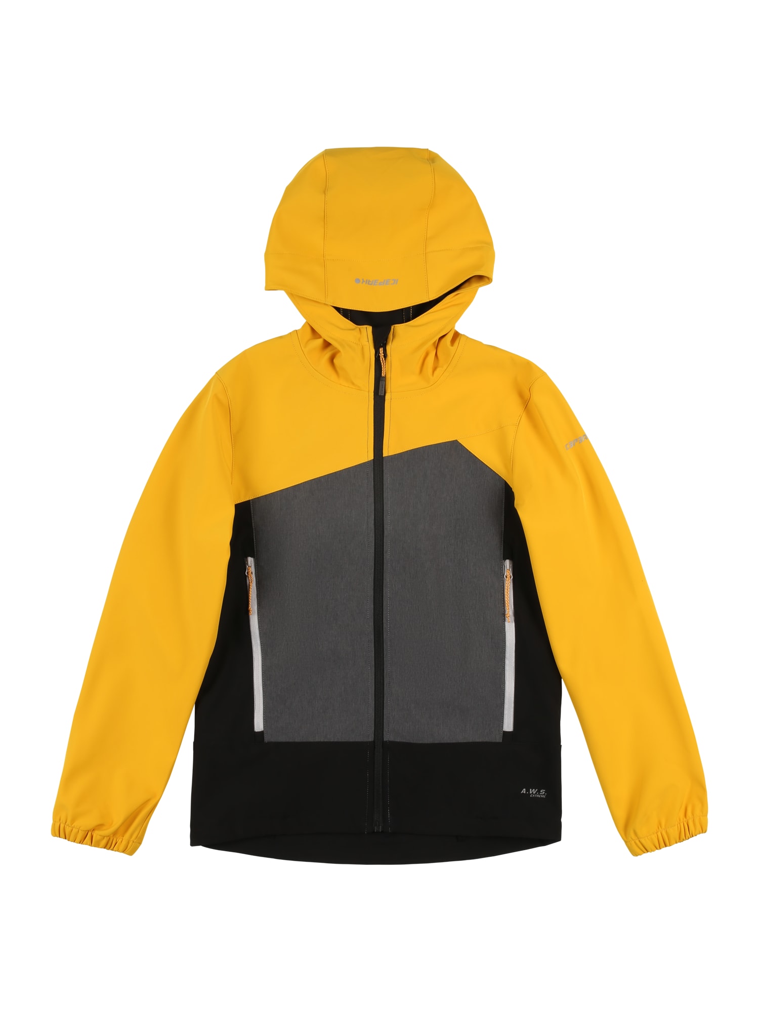 ICEPEAK Kültéri kabátok 'Kenmore'  sárga / fekete / szürke