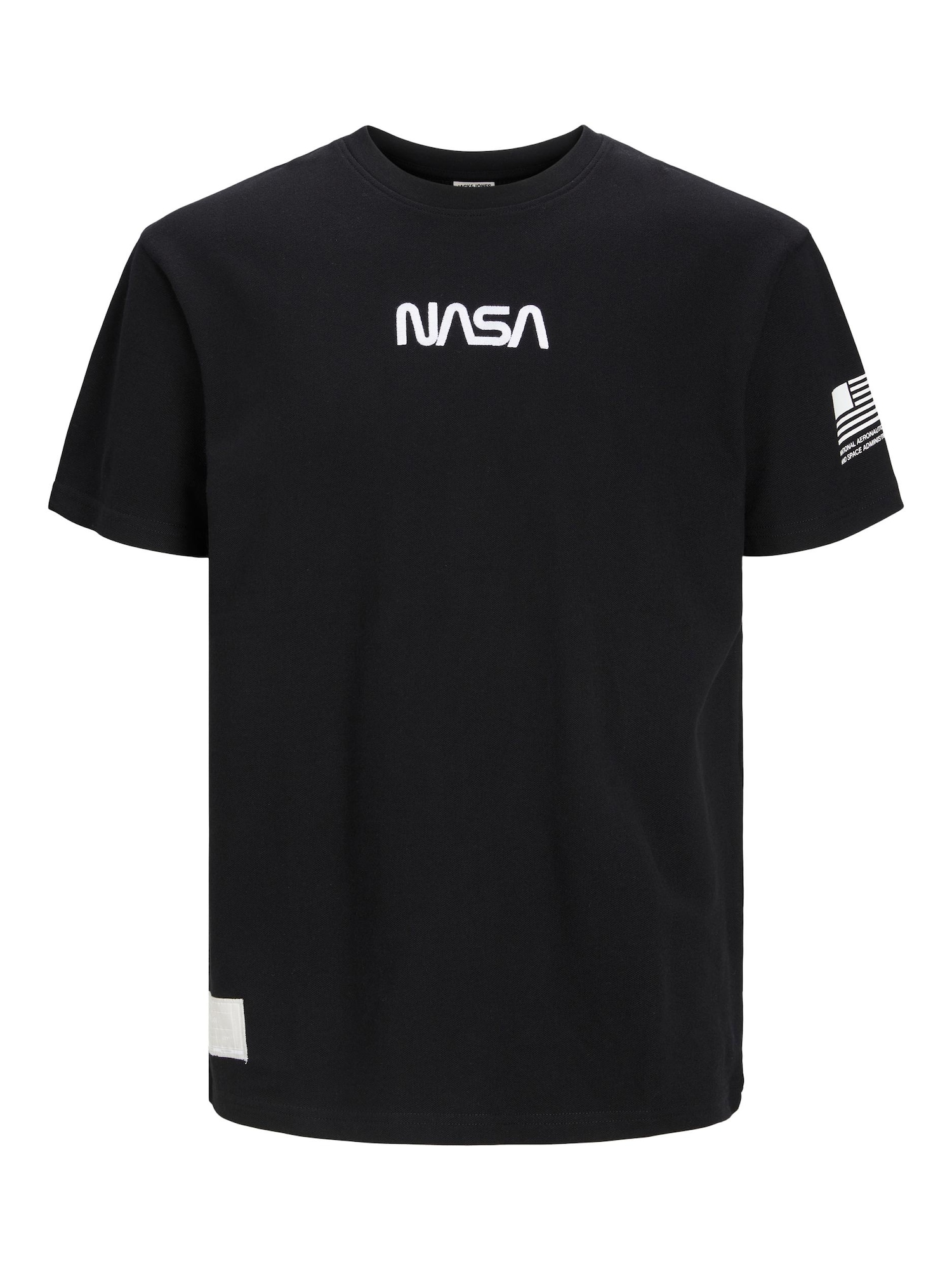 Jack & Jones Junior Póló 'Nasa'  fekete / fehér
