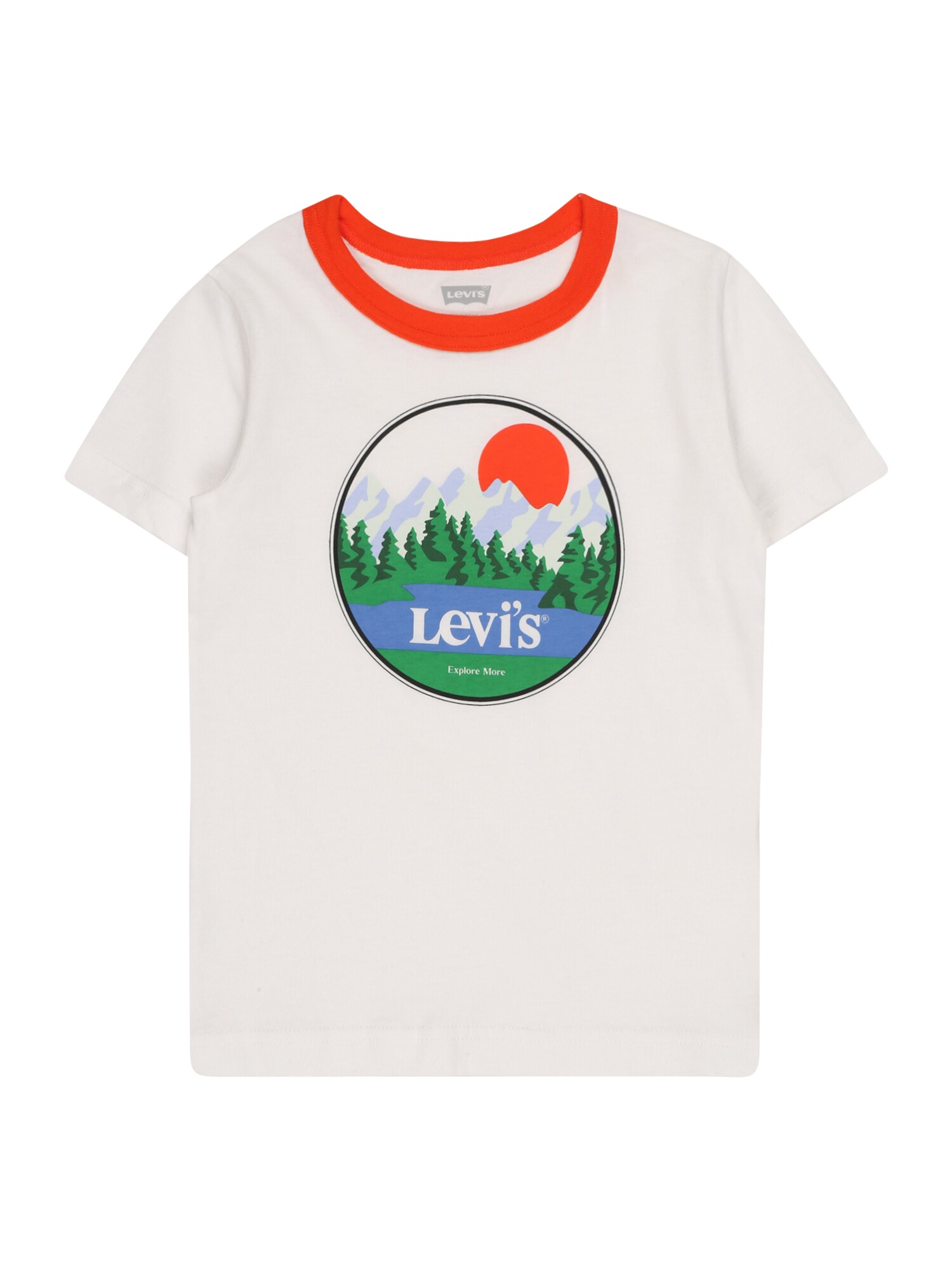 LEVI'S Póló 'WILDERNESS'  természetes fehér / narancsvörös / világoskék / zöld