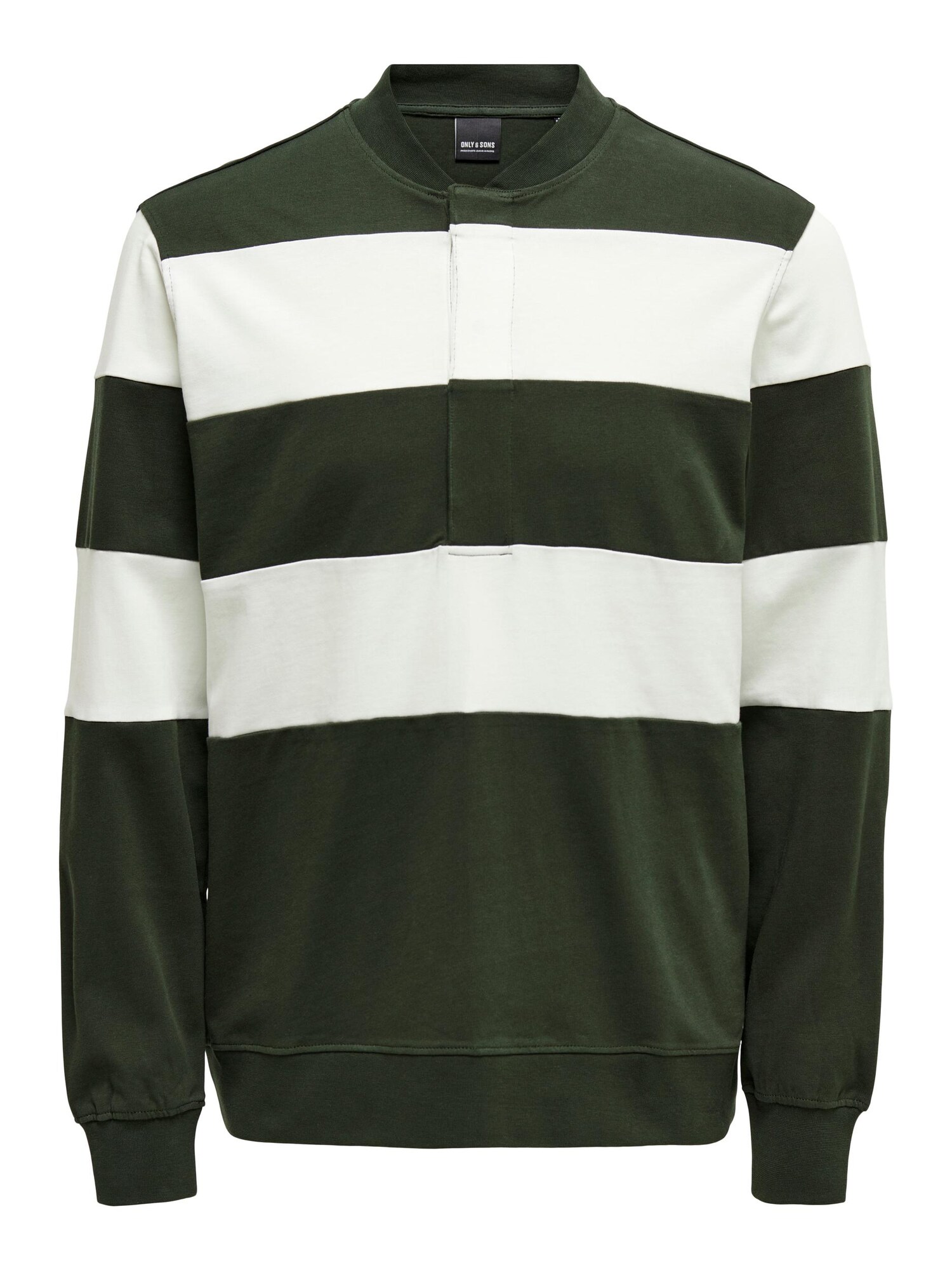 Only & Sons Tréning póló 'Virgil'  sötétzöld / fehér