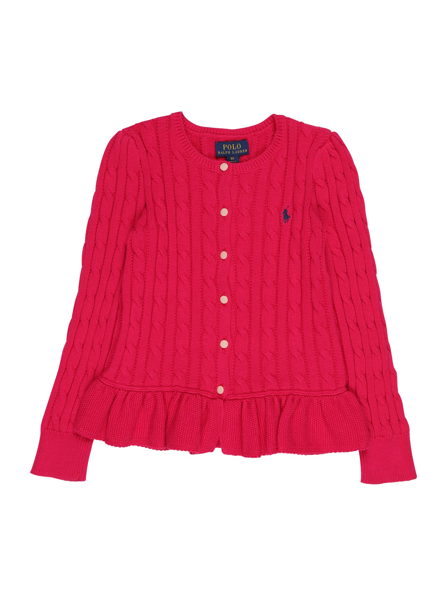 Polo Ralph Lauren Kardigán  sötét-rózsaszín / kék