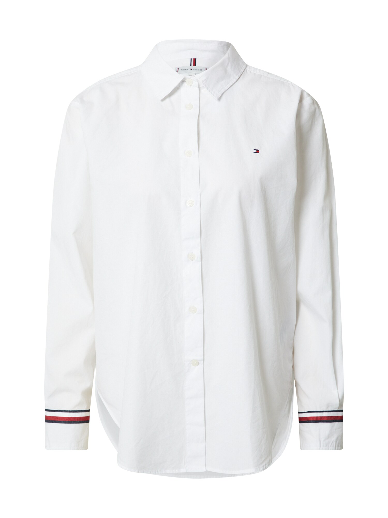 TOMMY HILFIGER Blúz 'MONICA'  fehér / tengerészkék / piros