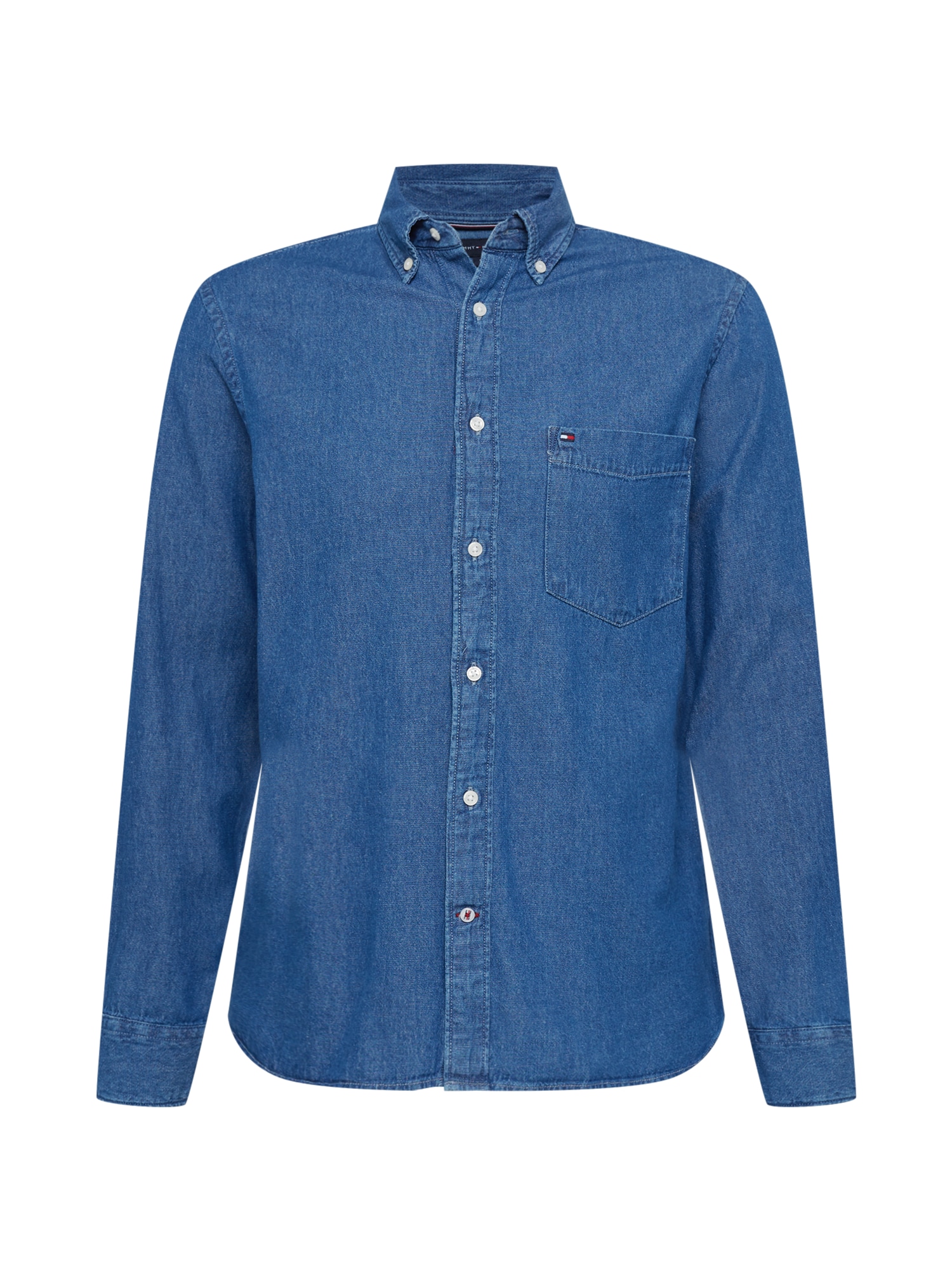 TOMMY HILFIGER Ing  kék farmer / fehér / tűzpiros