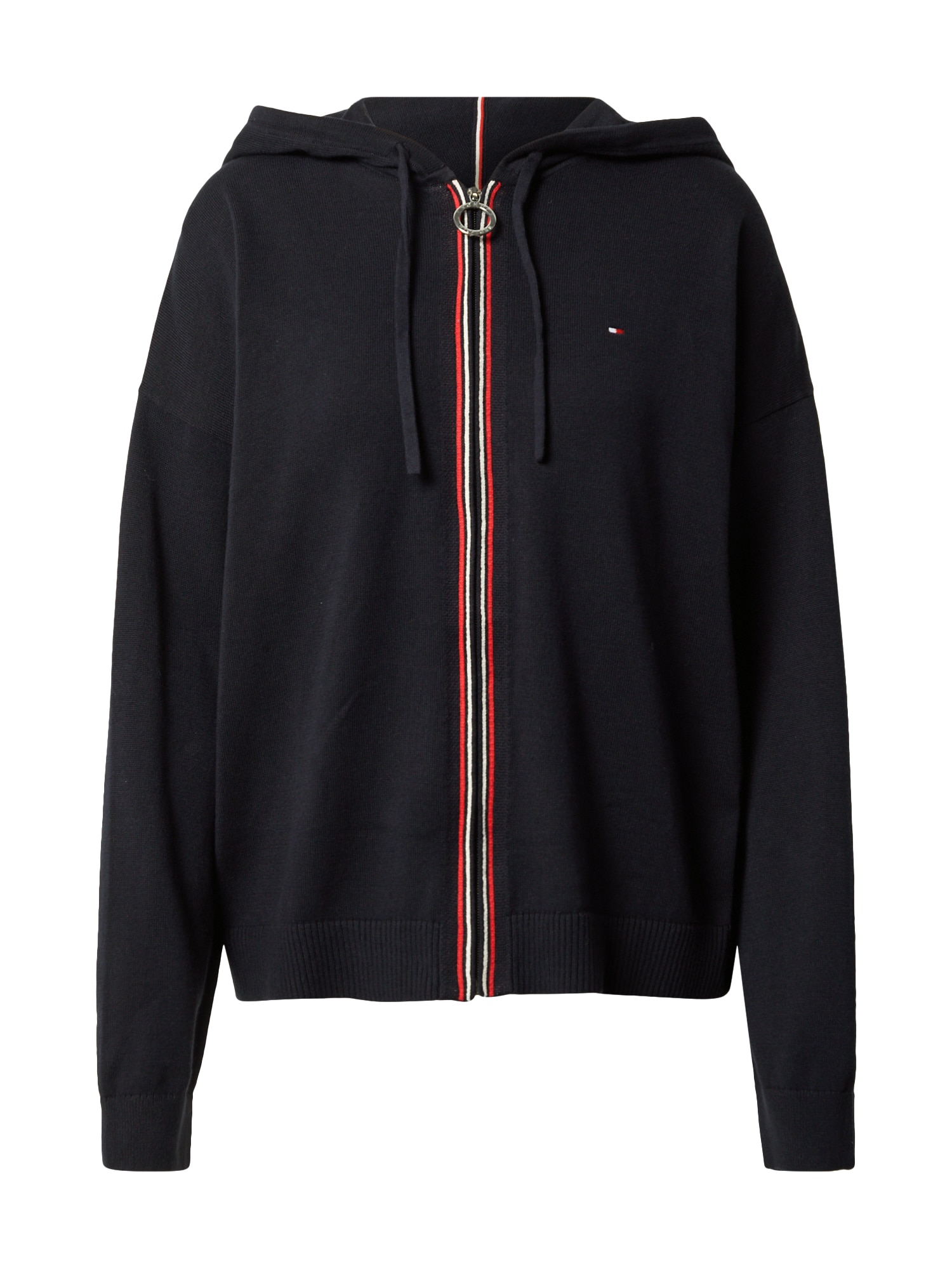 TOMMY HILFIGER Kardigán  tengerészkék / fehér / piros
