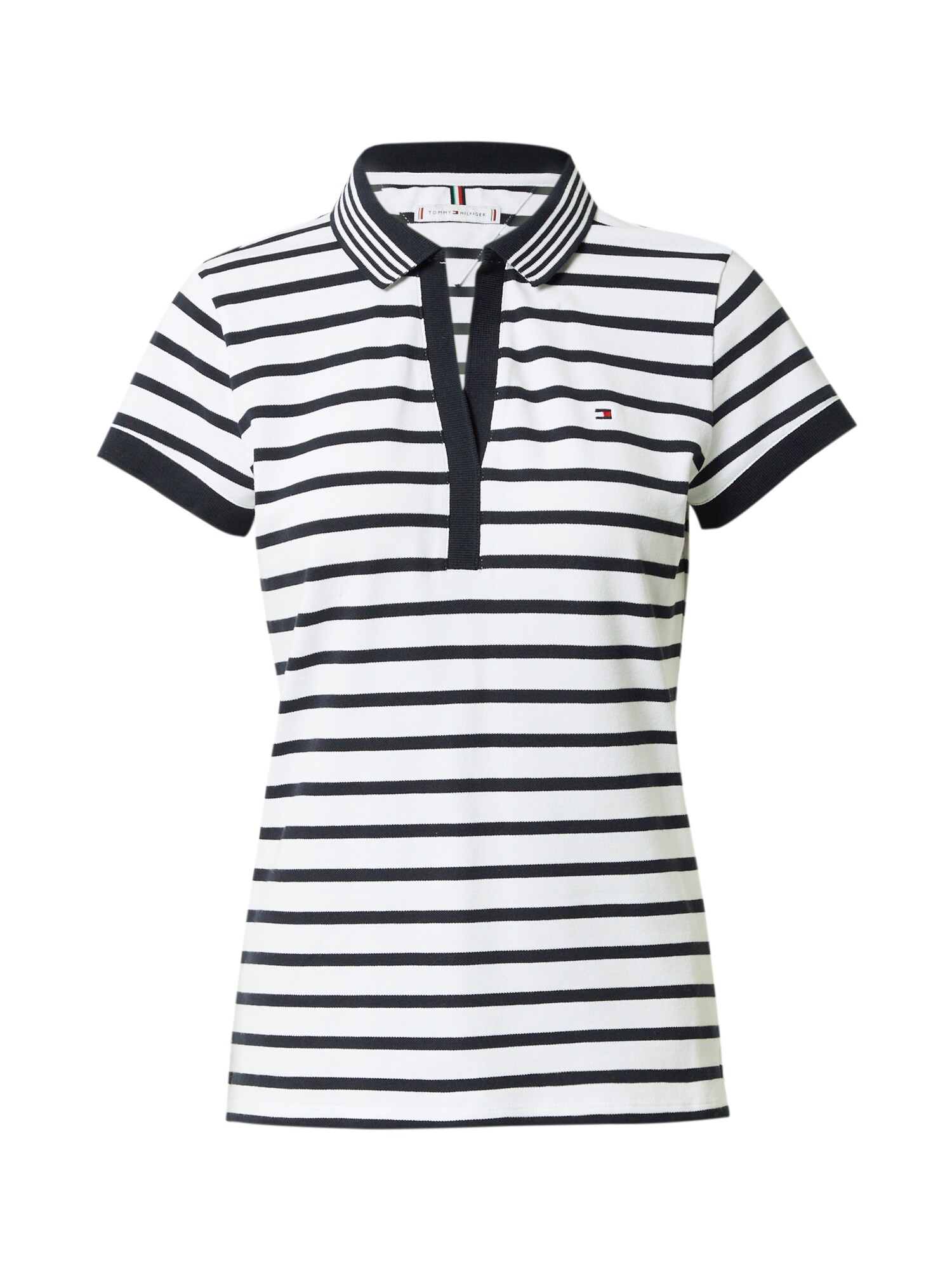 TOMMY HILFIGER Póló  fehér / tengerészkék / piros