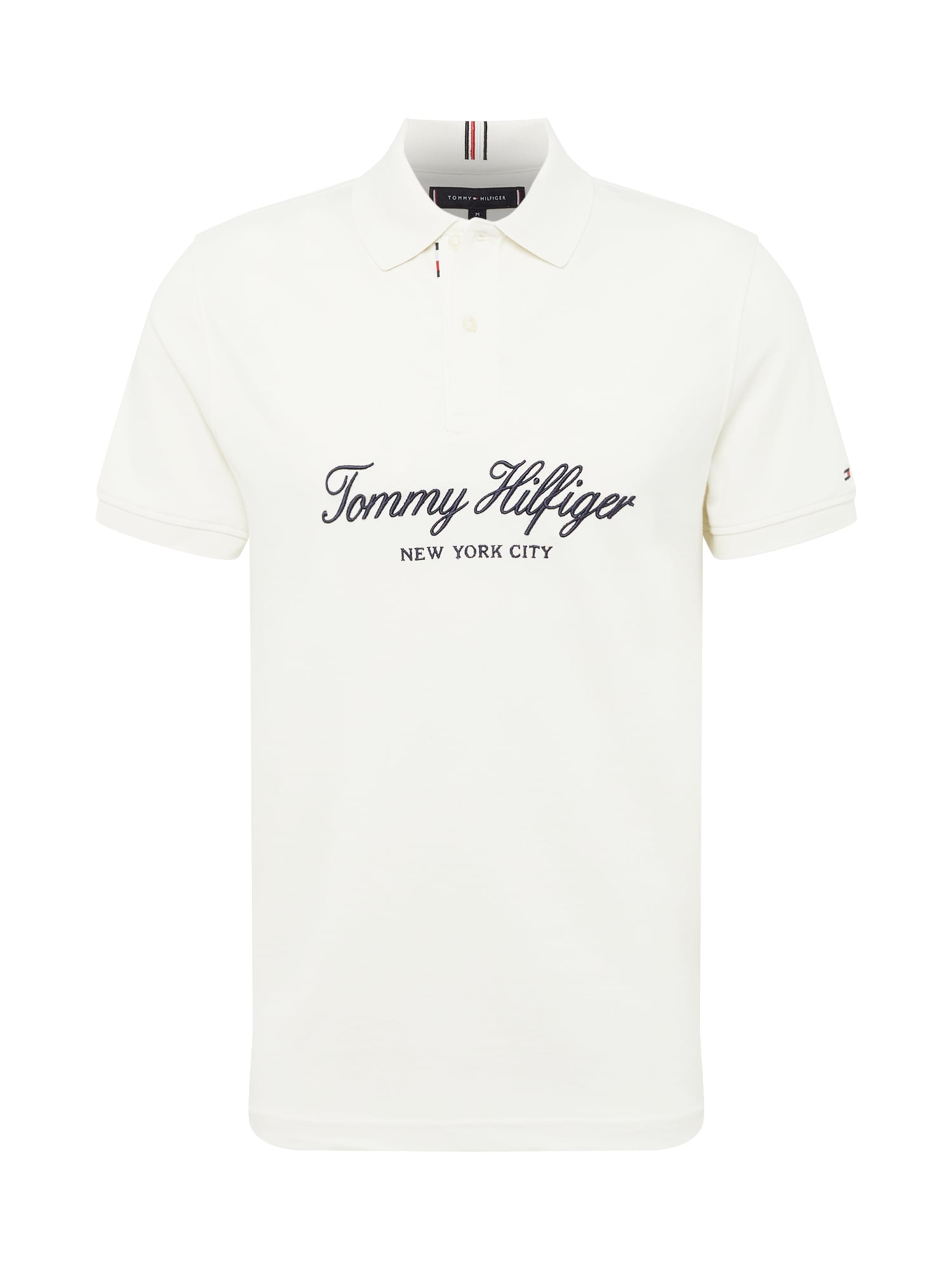 TOMMY HILFIGER Póló  tengerészkék / piros / természetes fehér