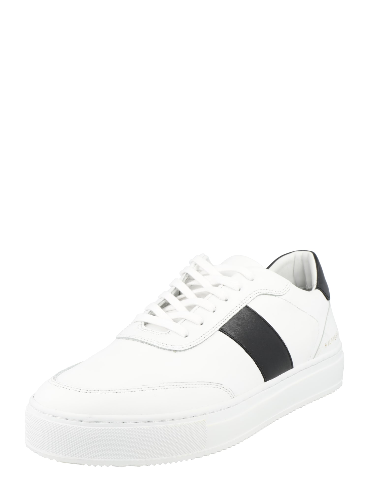TOMMY HILFIGER Rövid szárú edzőcipők  fehér / fekete