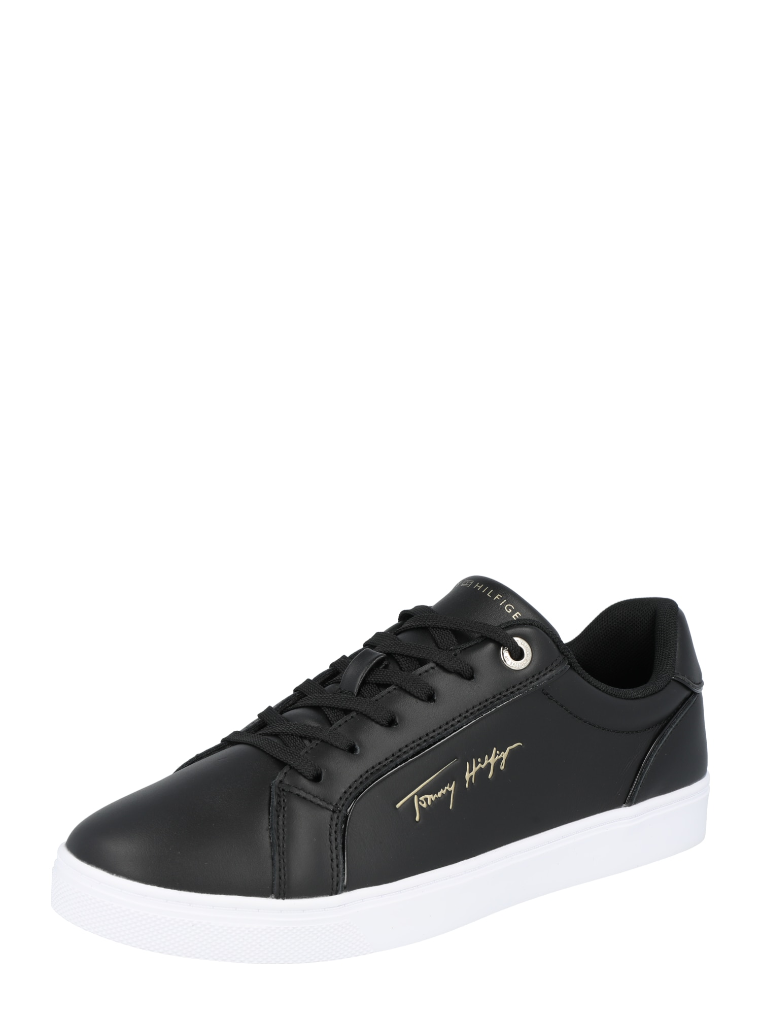 TOMMY HILFIGER Rövid szárú edzőcipők  fekete / arany