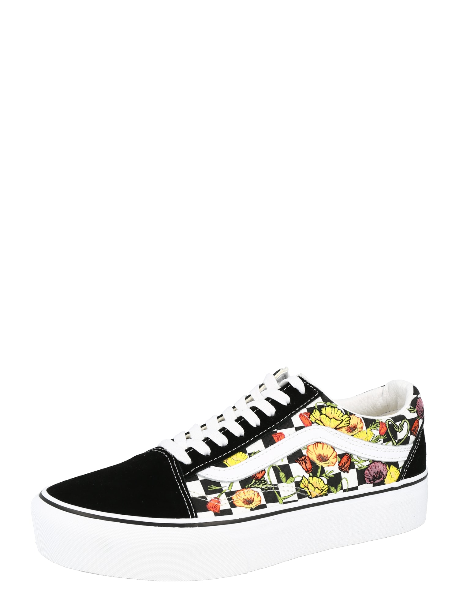 VANS Rövid szárú edzőcipők 'Old Skool'  fekete / fehér / aranysárga / világoszöld